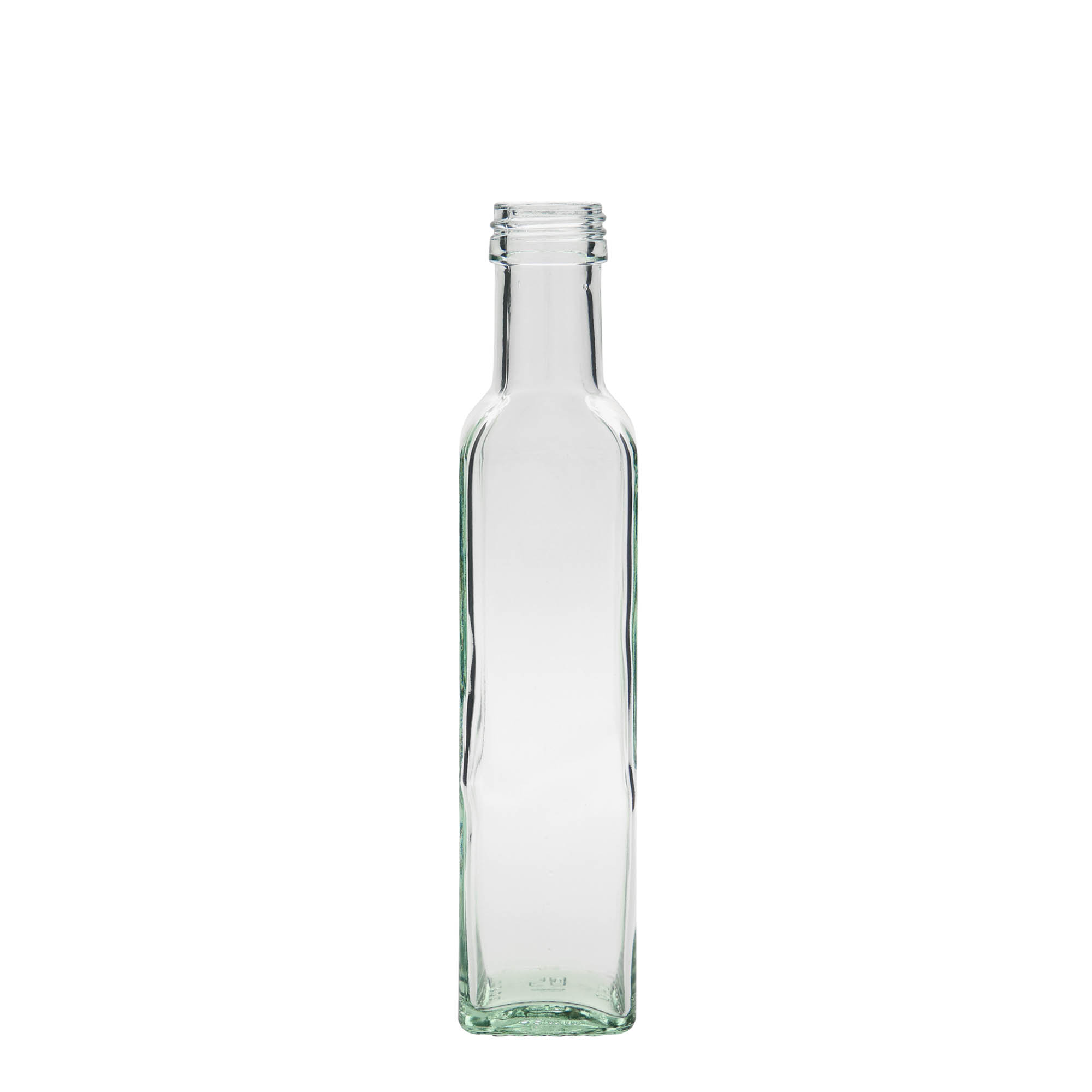 250 ml butelka szklana 'Marasca', kwadratowa, wylot: PP 31,5