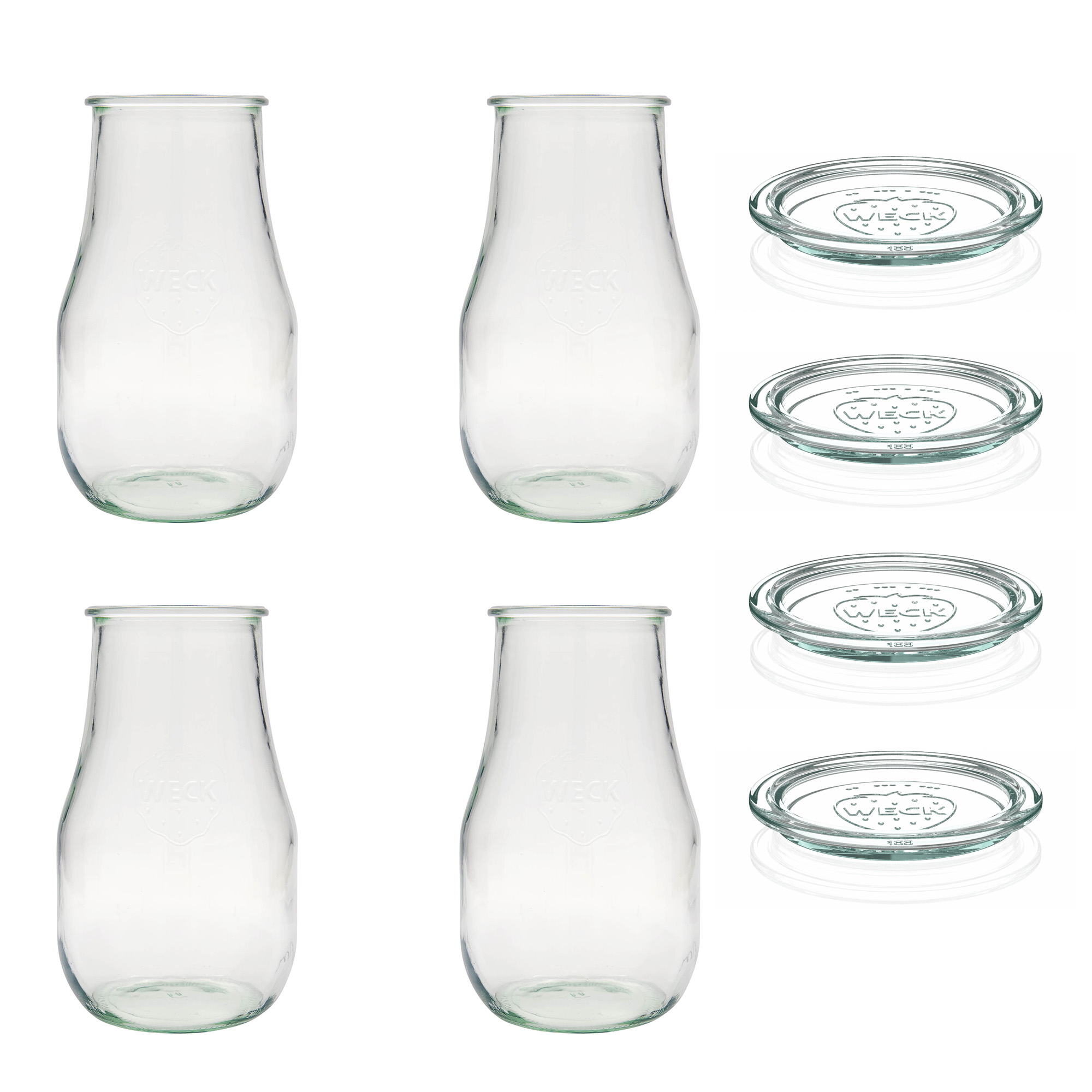 4x 2700 ml WECK-Tulipanowe słoik z szklanym wieczkiem RR 100
