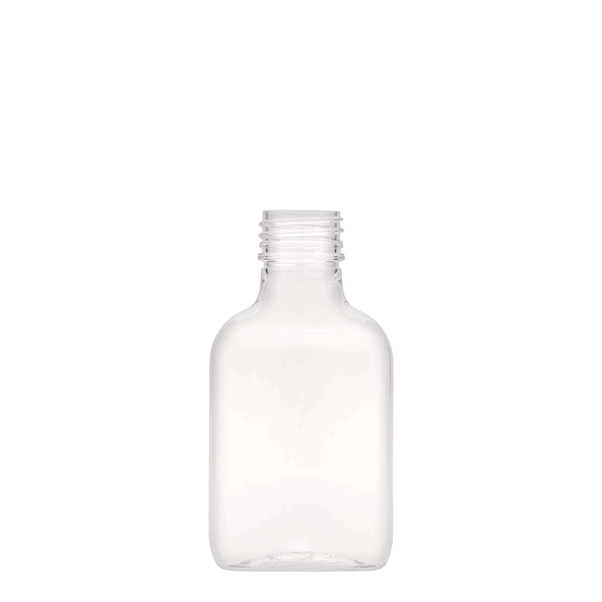 100 ml butelka kieszonkowa, owalna, tworzywo PET, gwint: PP 28