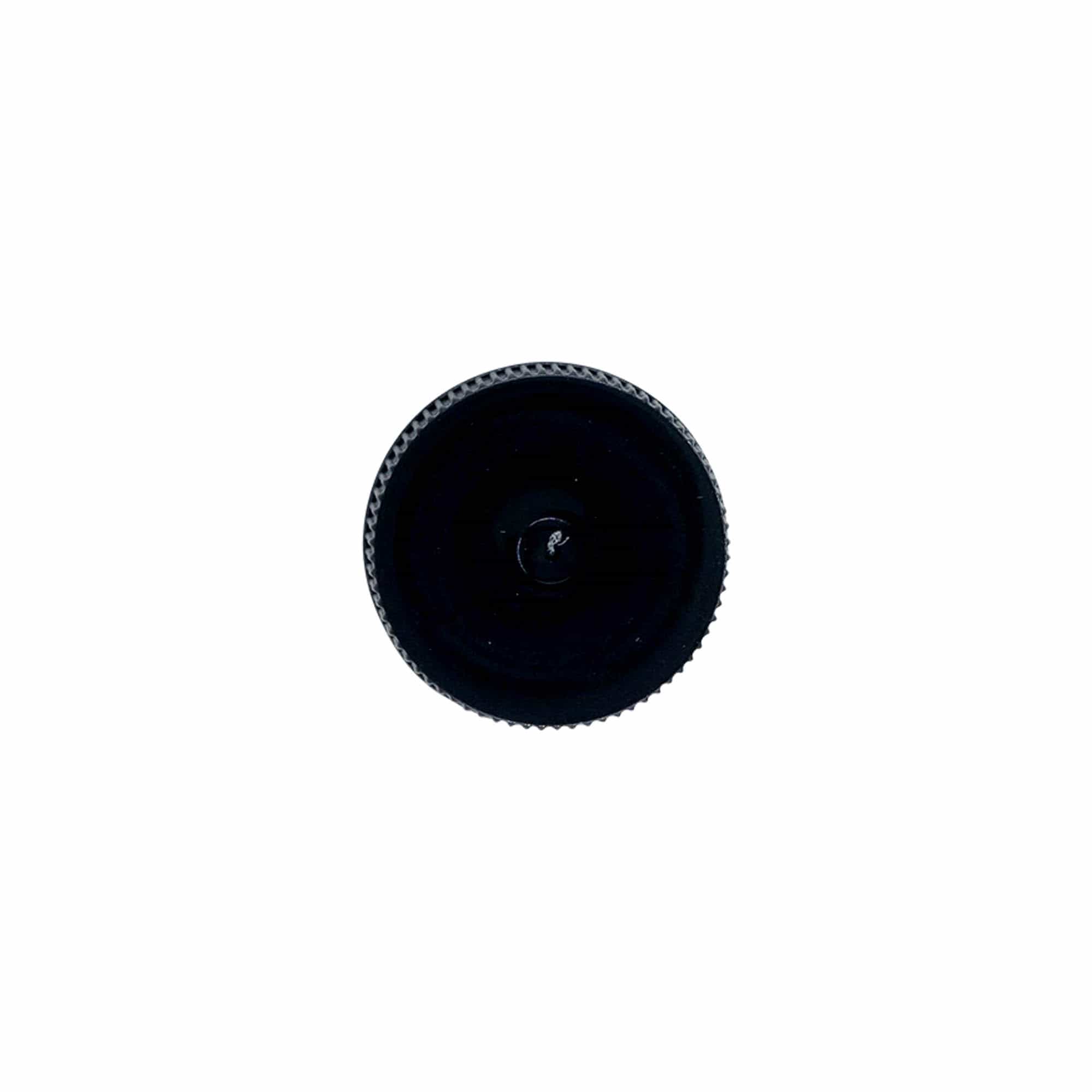 Zakrętka z wkładką EPE, tworzywo sztuczne PE, czarna, do otworu: DIN 25 Zakrętka z wkładką EPE, tworzywo sztuczne PE, czarna, do otworu: DIN 25