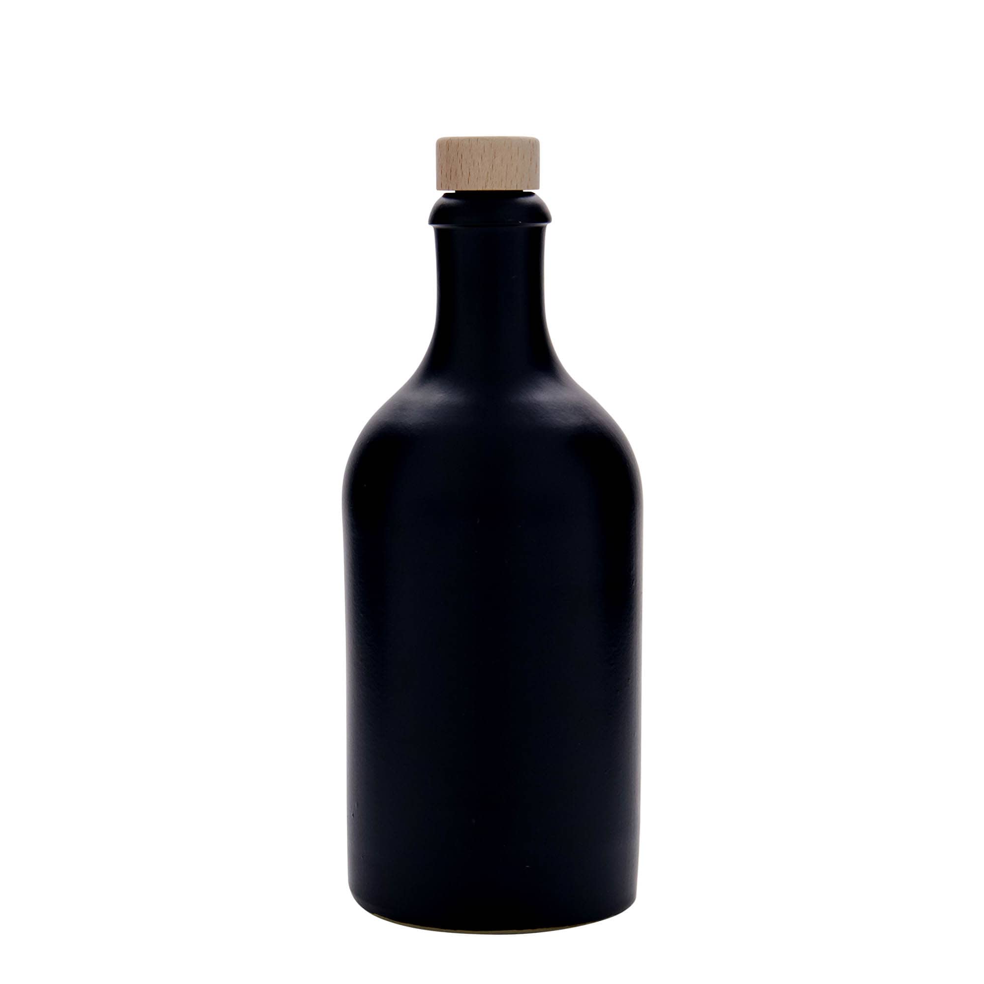 500 ml dzban gliniany, kamionkowy, czarny, wylew: korek