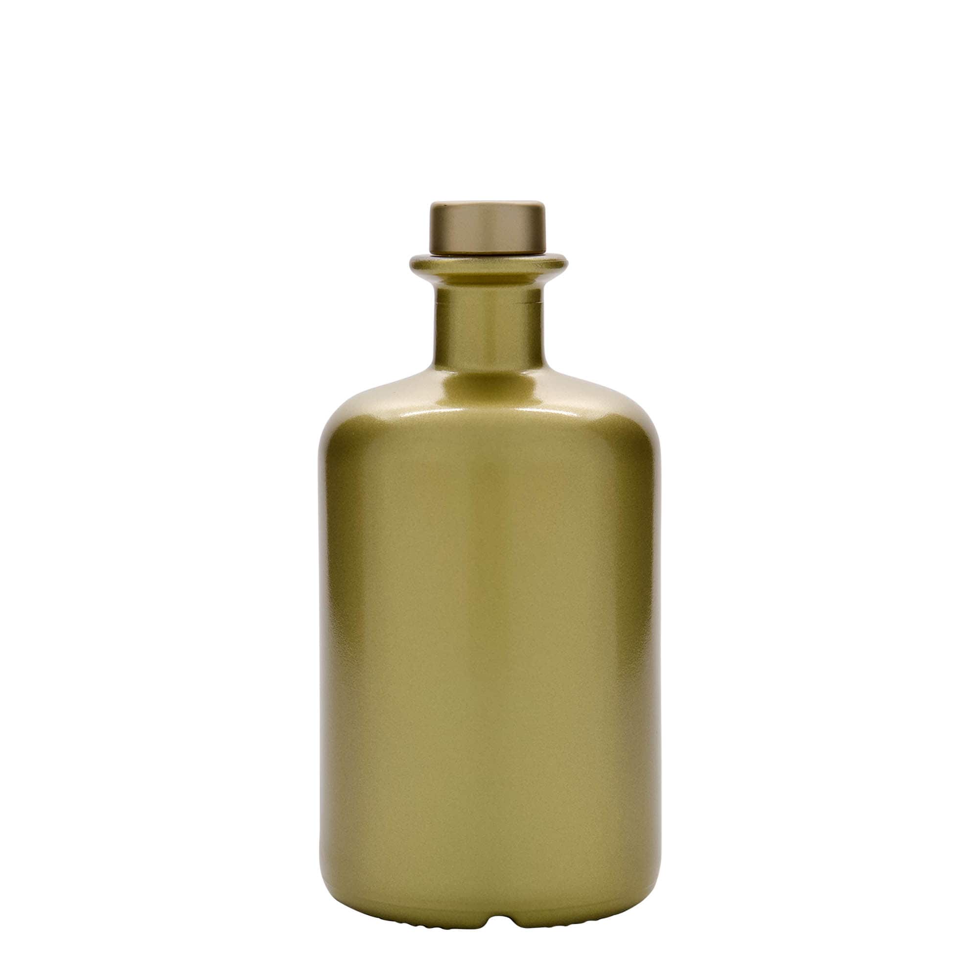500 ml szklana butelka aptekarza, złota, otwór: korek