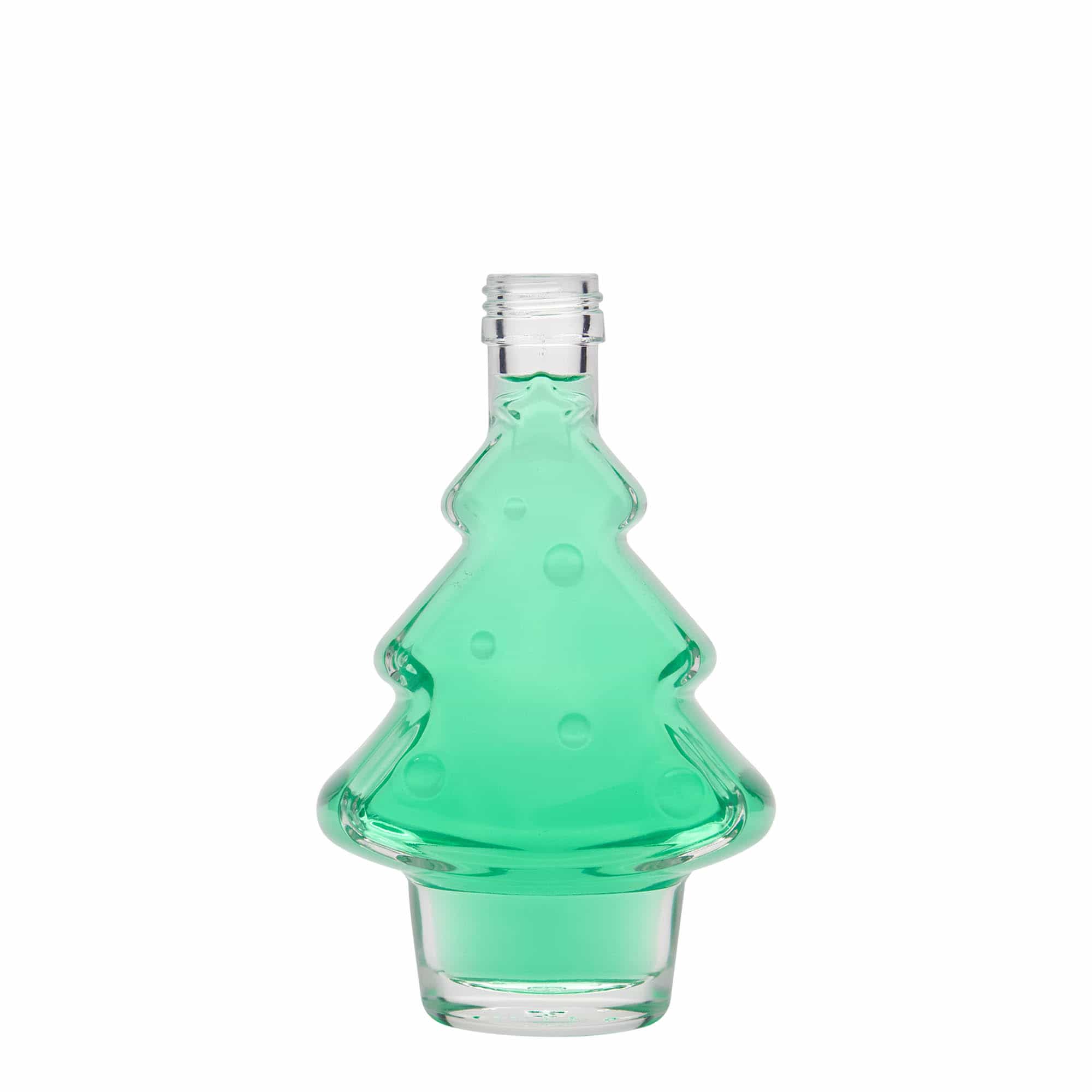 Butelka szklana 200 ml „Choinka”, gwint: PP 28