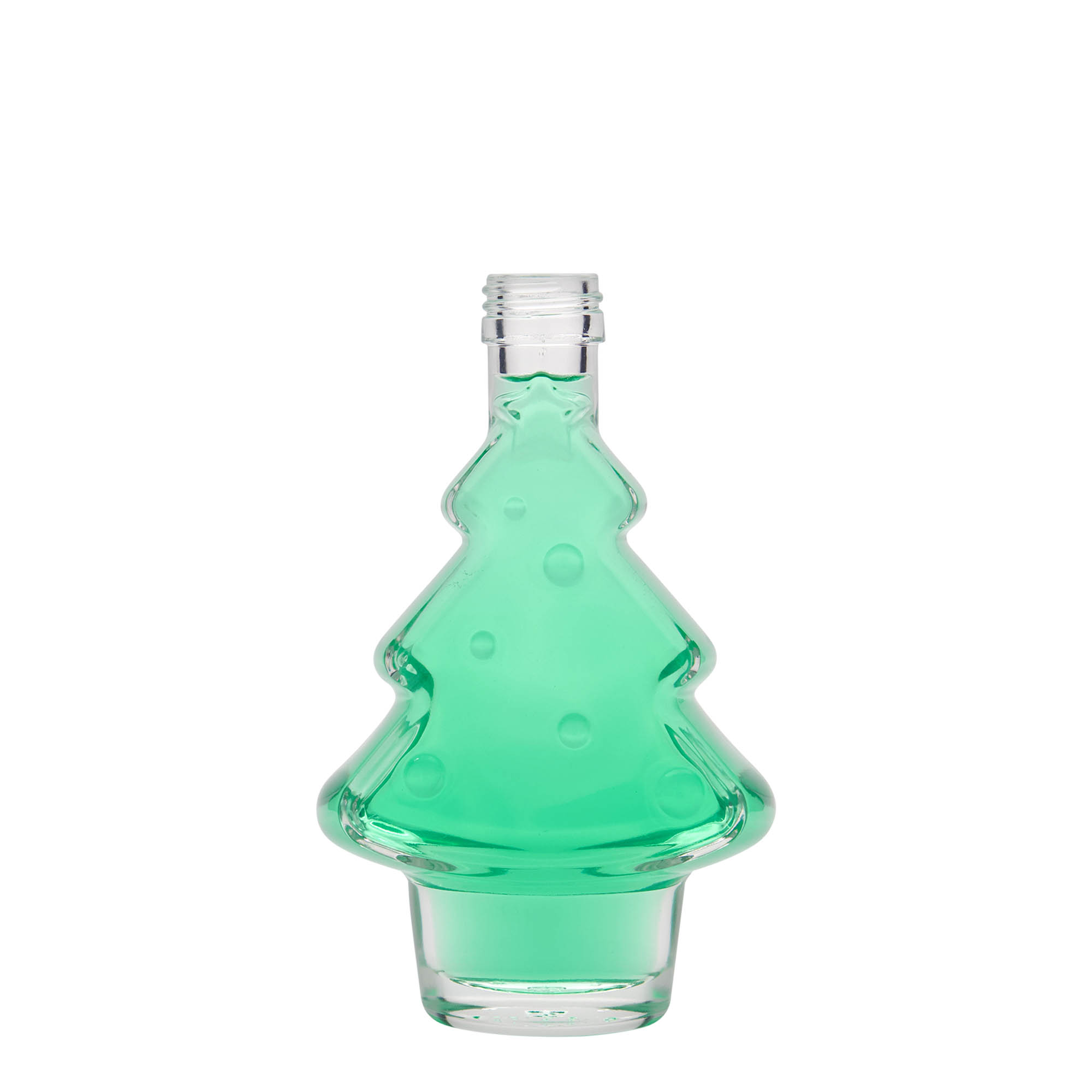 Butelka szklana 200 ml „Choinka”, gwint: PP 28