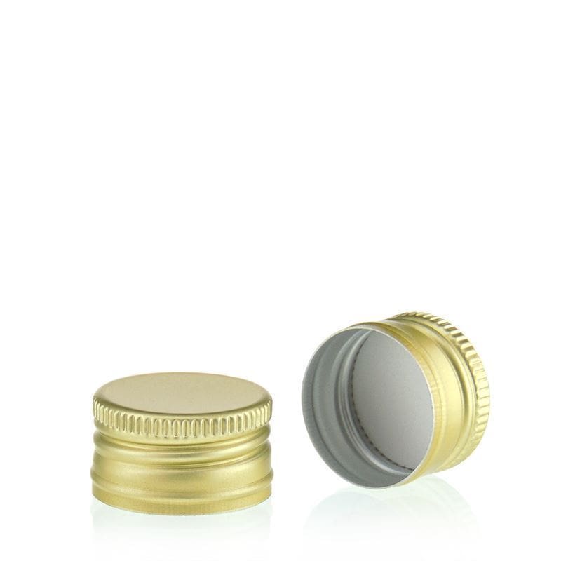 Zakrętka na gwint, metalowa, złota, do wylotu: PP 24 Zakrętka na gwint, metalowa, złota, do wylotu: PP 24