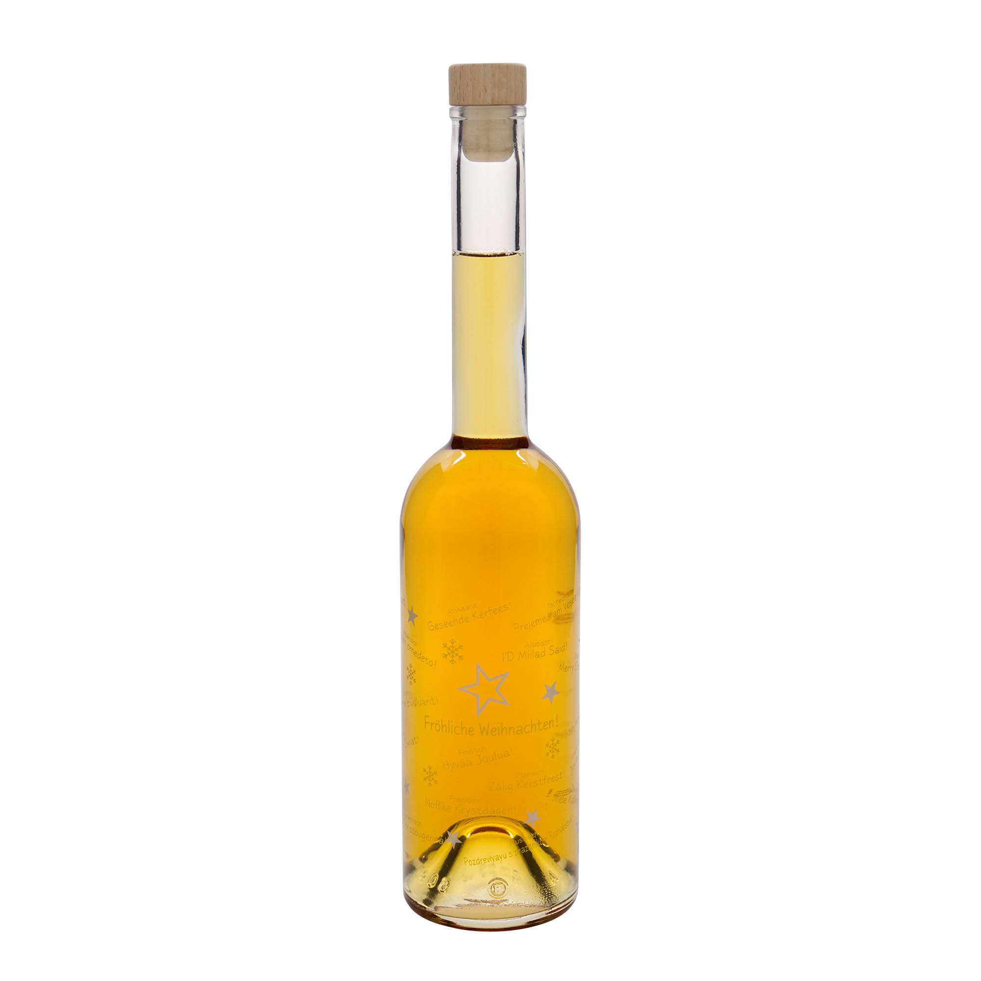 500 ml butelka szklana 'Opera', motyw: Boże Narodzenie na świecie, korek