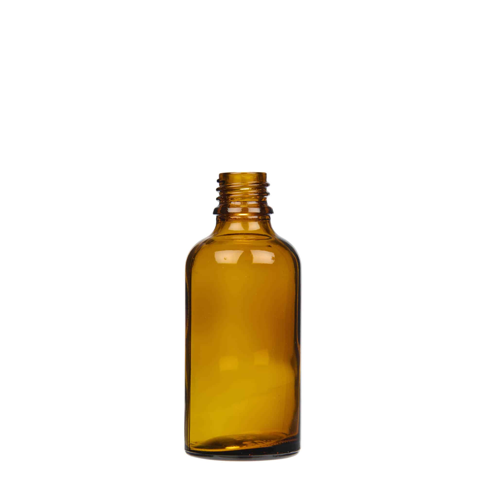 50 ml butelka z rozpylaczem, medyczna, szklana, brązowa, gwint: DIN 18