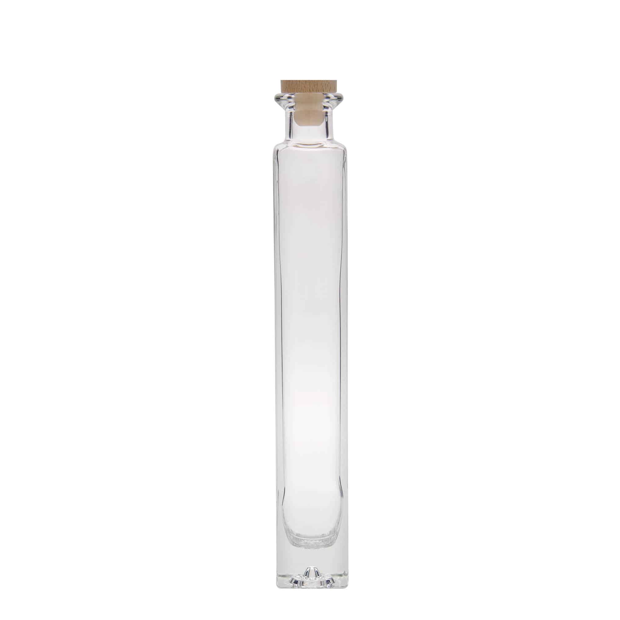 200 ml szklana butelka „Tommy”, kwadratowa, wylot: korek