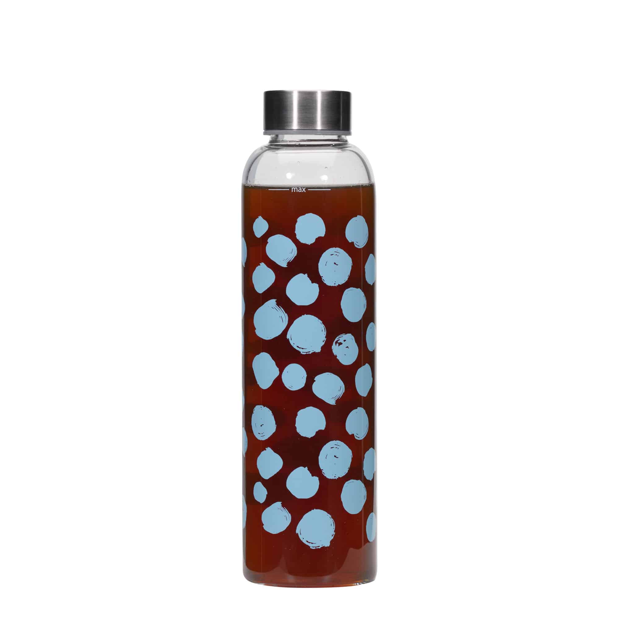 500 ml butelka do picia 'Perseus', wzór: niebieskie kropki, zamknięcie: zakrętka