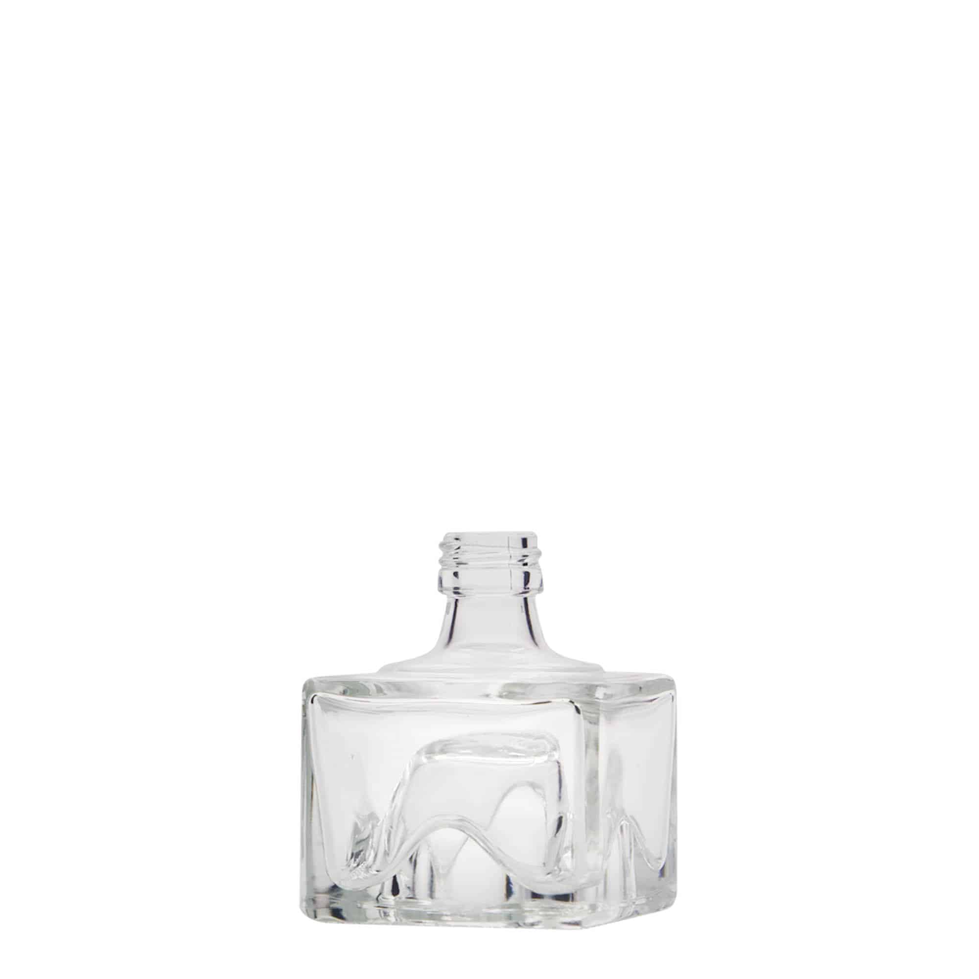 40 ml butelka szklana 'Cocolores', kwadratowa, wylot: PP 18