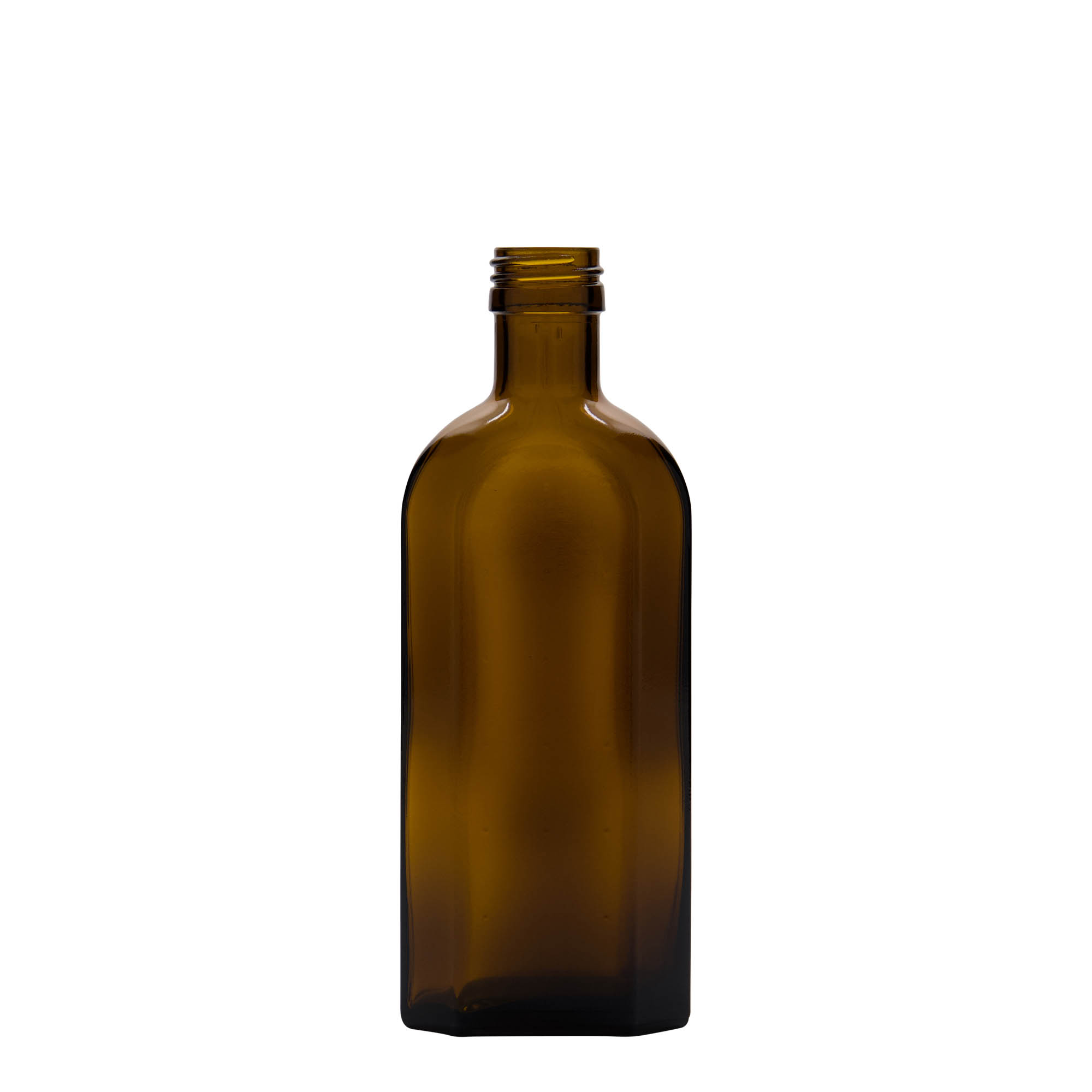 250 ml butelka medyczna Meplat, owalna, szkło, brązowa, wylot: PP 28