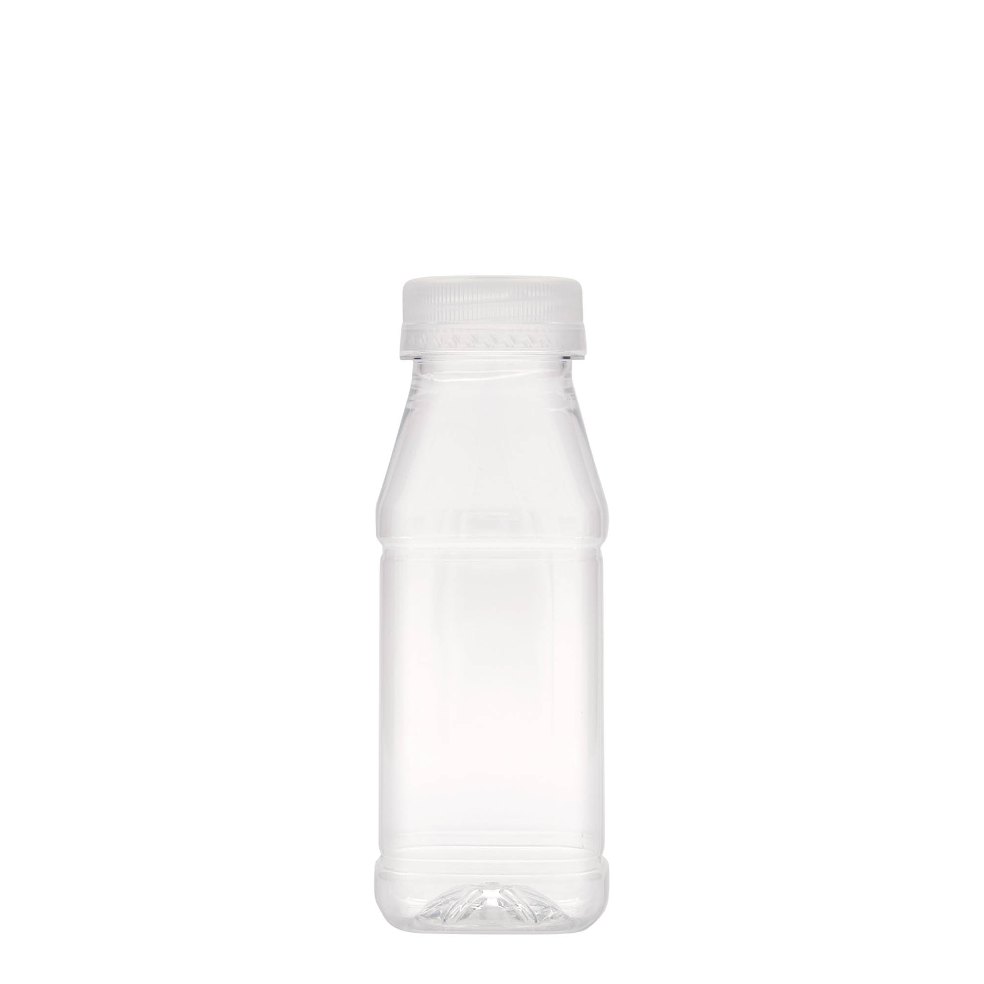 250 ml butelka PET „Milk and Juice Carré”, kwadratowa, plastik, szyjka: 38 mm