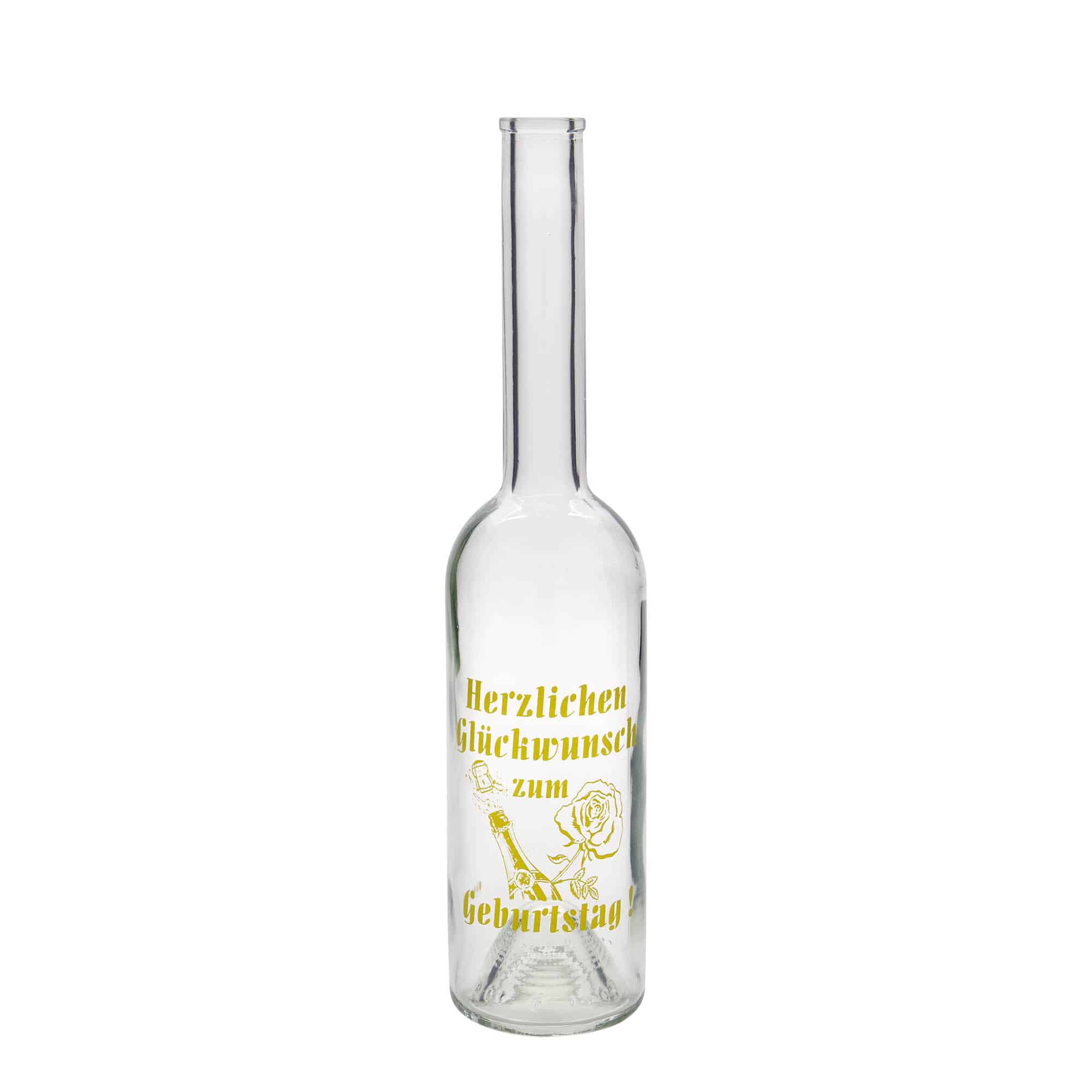 500 ml butelka szklana 'Opera', wzór: butelka urodzinowa, zamknięcie: korek 500 ml butelka szklana 'Opera', wzór: butelka urodzinowa, zamknięcie: korek
