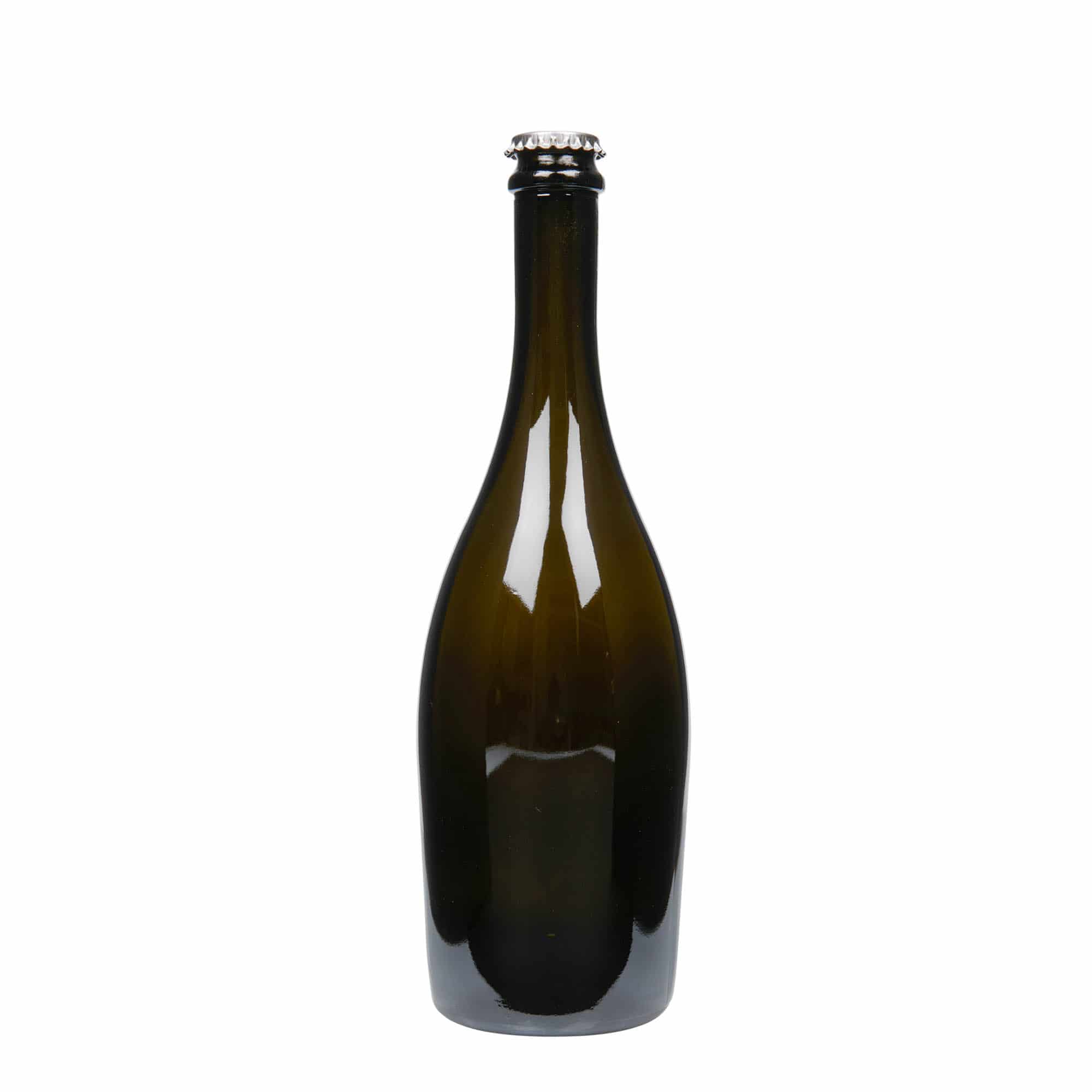 750 ml butelka szampana 'Carmen', szkło, antyczny zielony, szyjka: kapsel koronowy