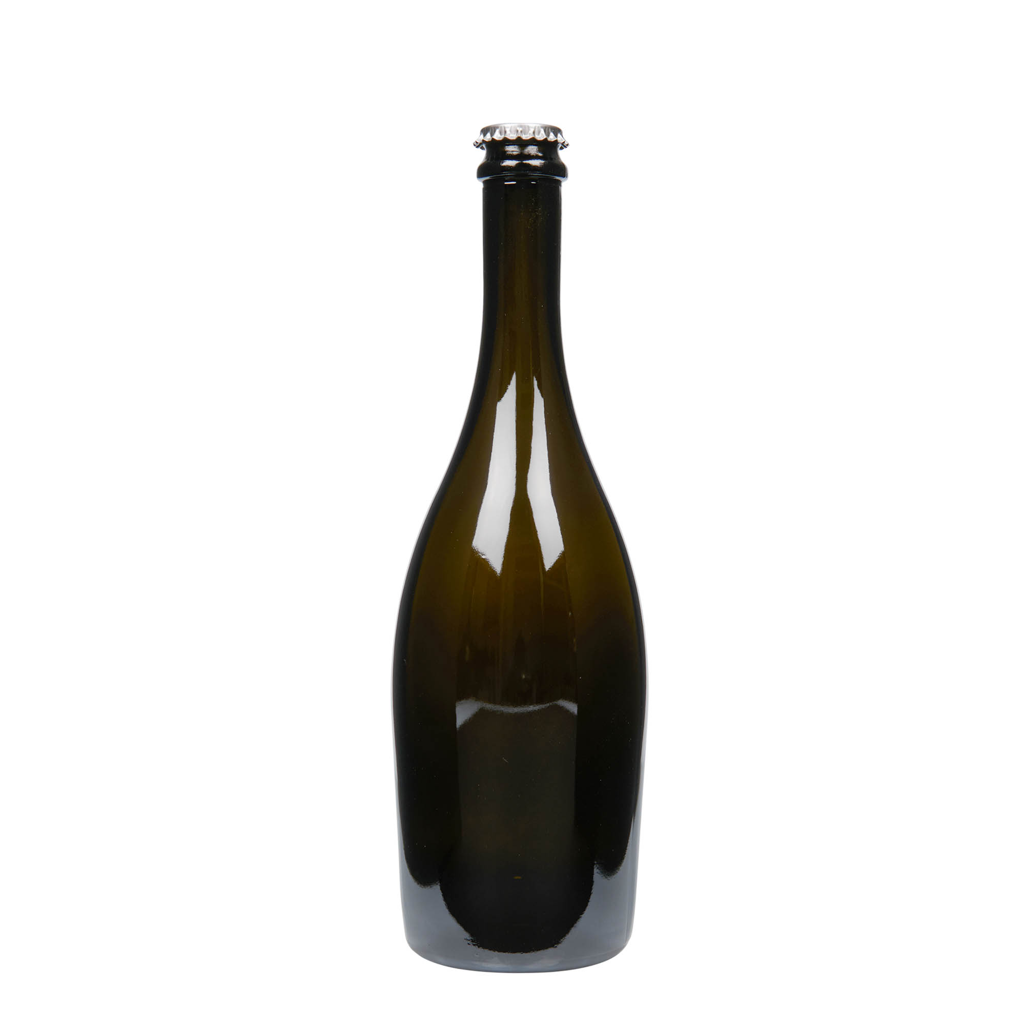 750 ml butelka szampana 'Carmen', szkło, antyczny zielony, szyjka: kapsel koronowy