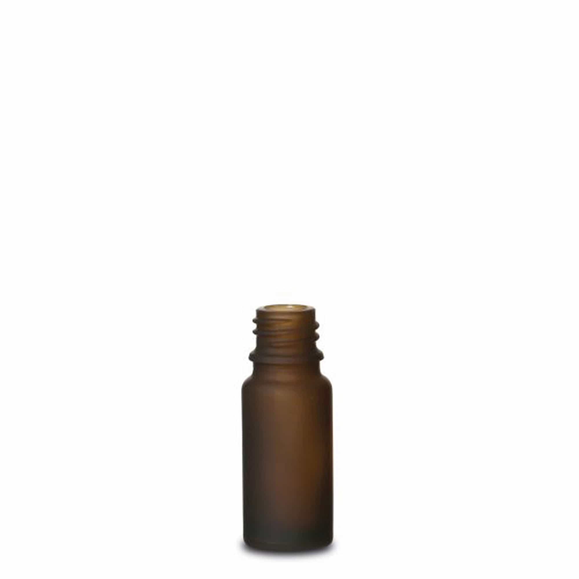 10ml butelka medyczna, szkło, brąz matowy, szyjka: DIN 18 10ml butelka medyczna, szkło, brąz matowy, szyjka: DIN 18