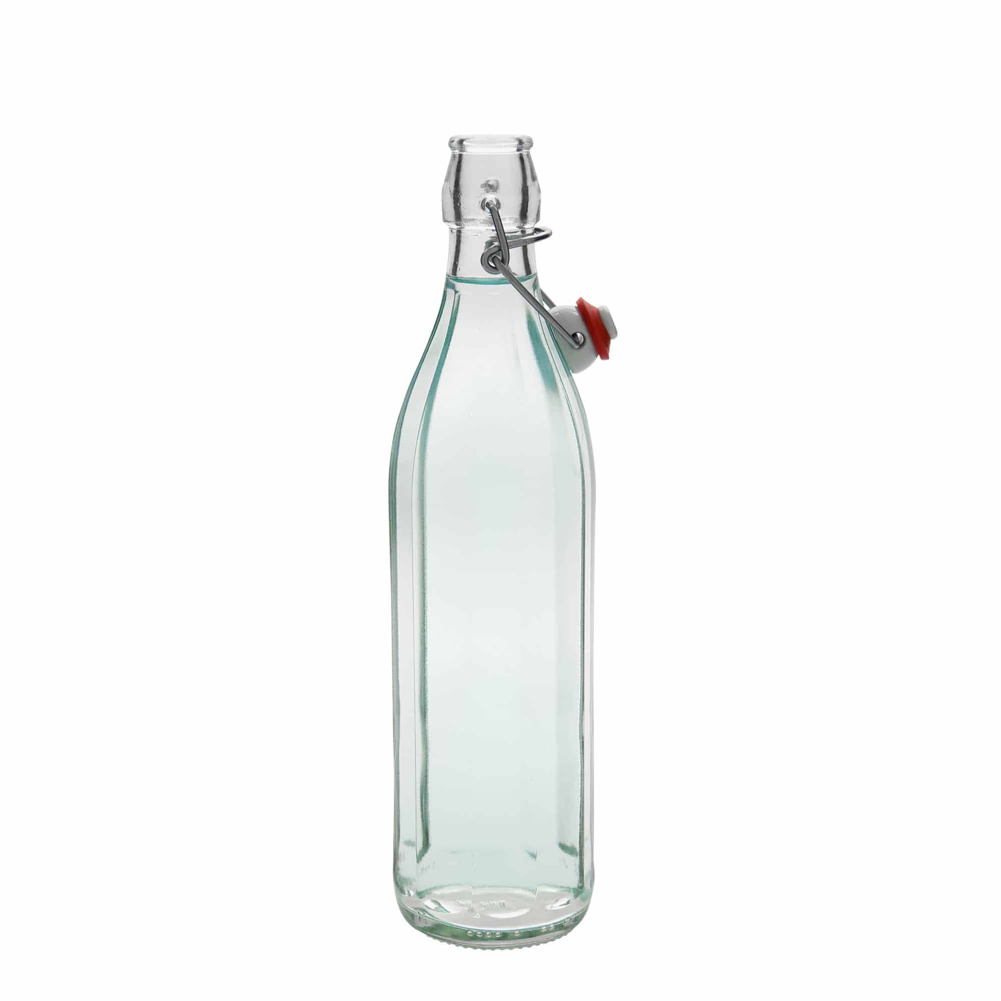 750 ml butelka szklana 'Bravo', dziesięciokątna, zamknięcie: Zamknięcie pałąkowe