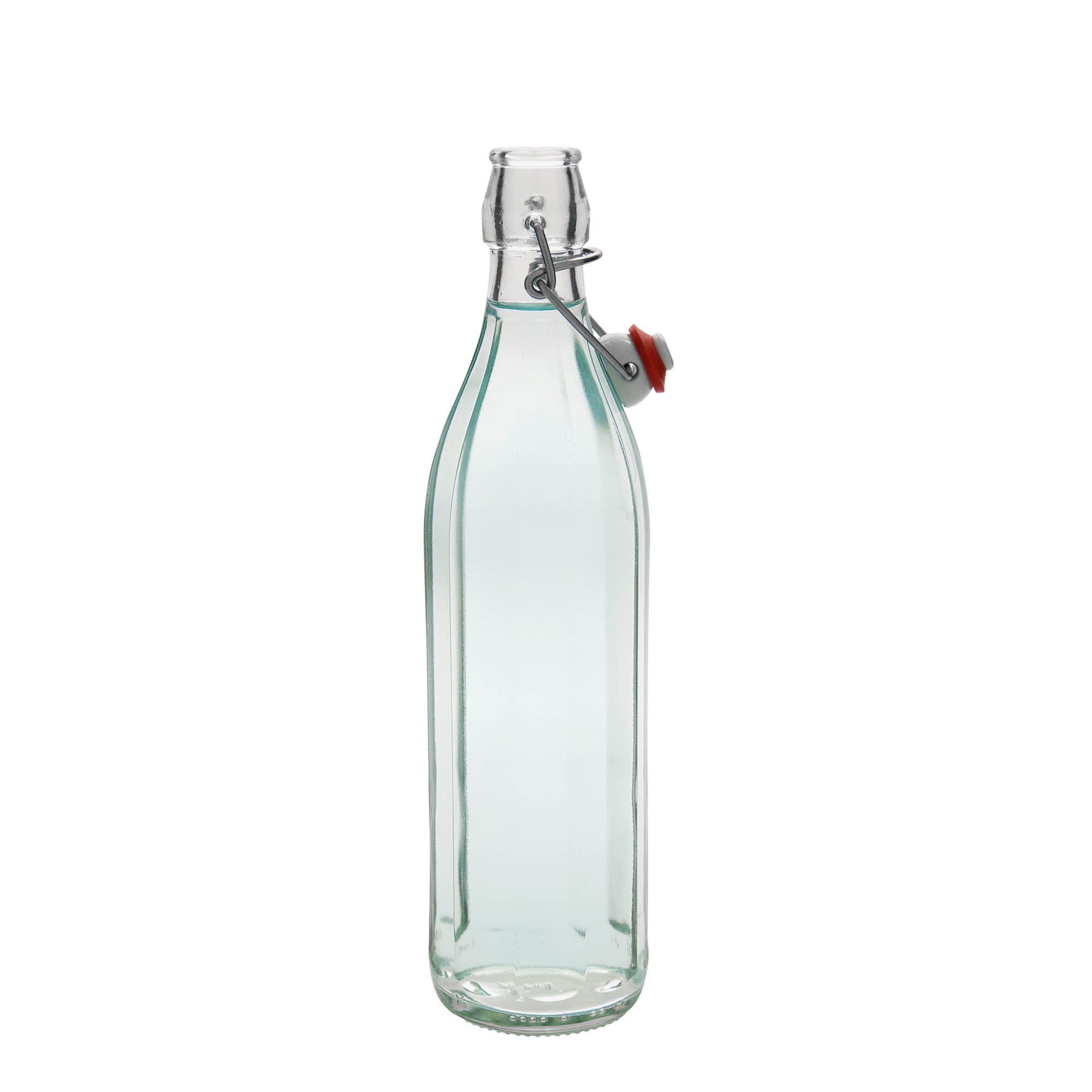 750 ml butelka szklana 'Bravo', dziesięciokątna, wylot: zamknięcie na klamrę 750 ml butelka szklana 'Bravo', dziesięciokątna, wylot: zamknięcie na klamrę