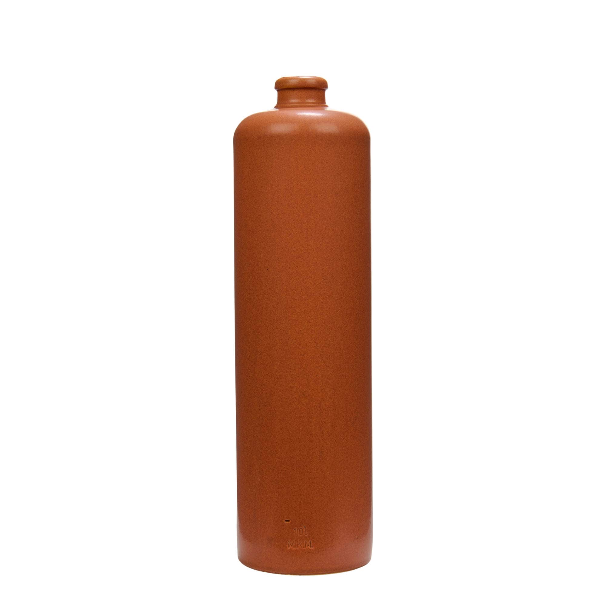 1.000 ml dzban gliniany, kamionka, czerwono-brązowy, wylot: korek