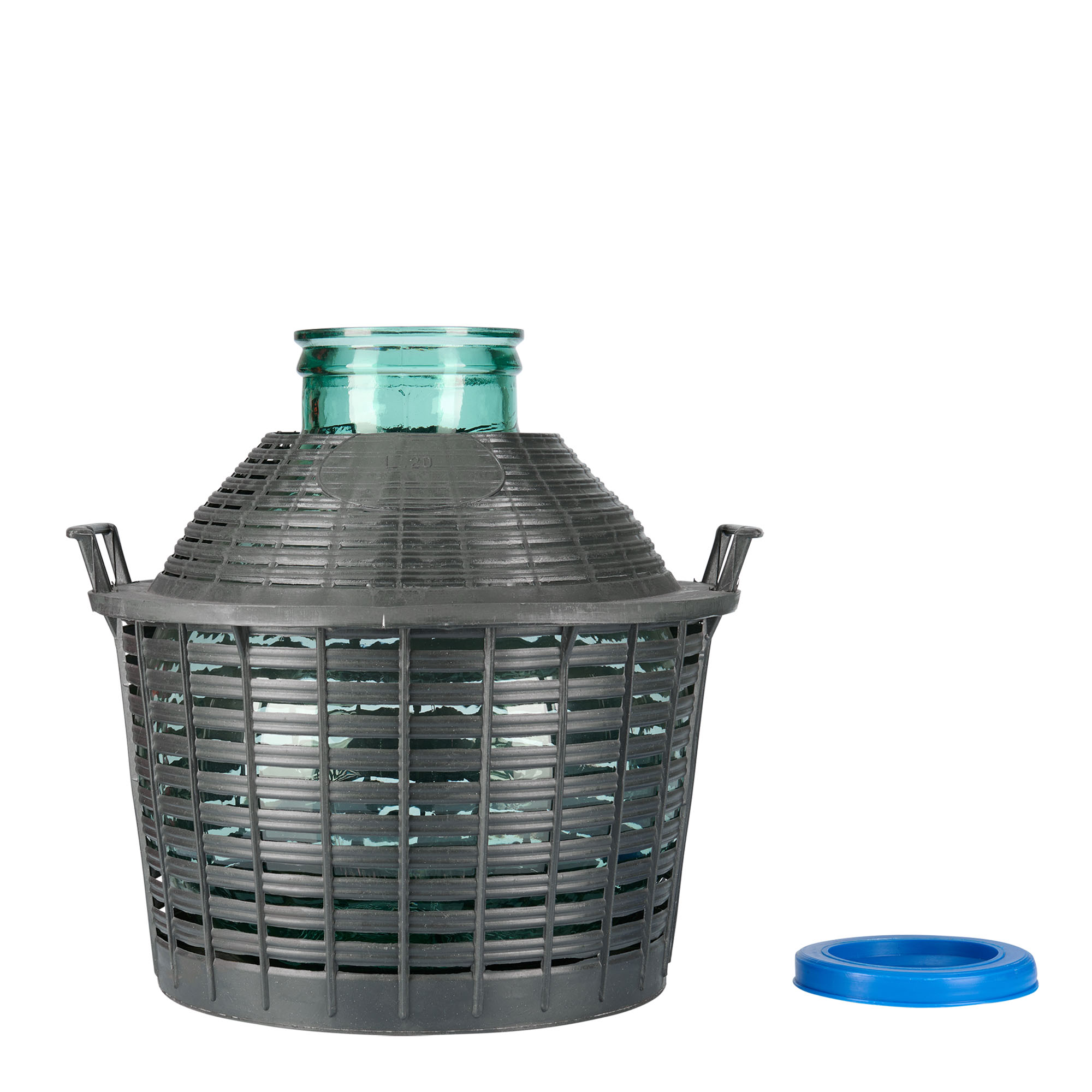 20 l butla balonowa szerokootworowa, szkło, wylot: nakładana pokrywa 20 l butla balonowa szerokootworowa, szkło, wylot: nakładana pokrywa