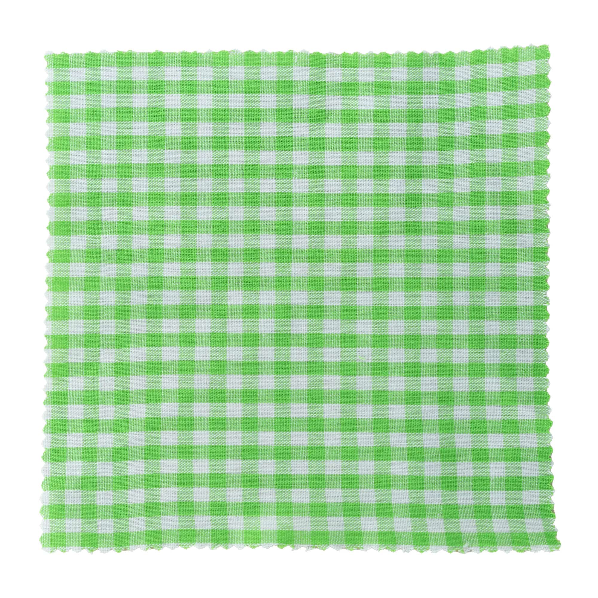 Kwadratowa serwetka materiałowa w kratkę 15x15, tekstylna, jasnozielona, gwint: TO58-TO82