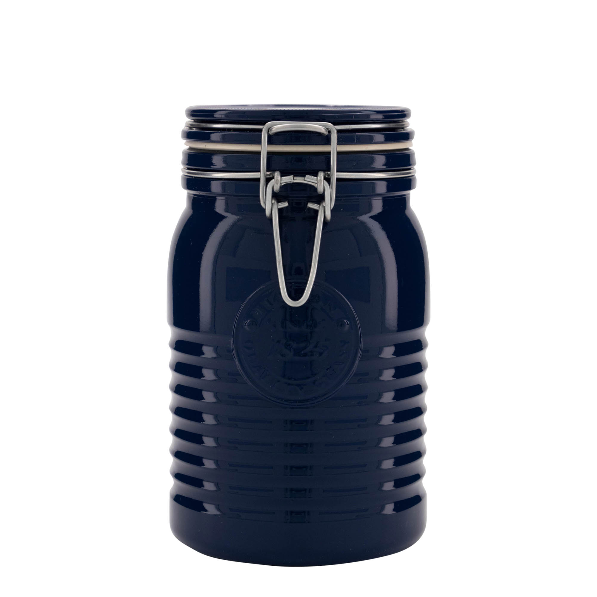 1.000 ml słoik z zamknięciem drucianym 'Officina 1825', niebieski, otwór: zamknięcie druciane