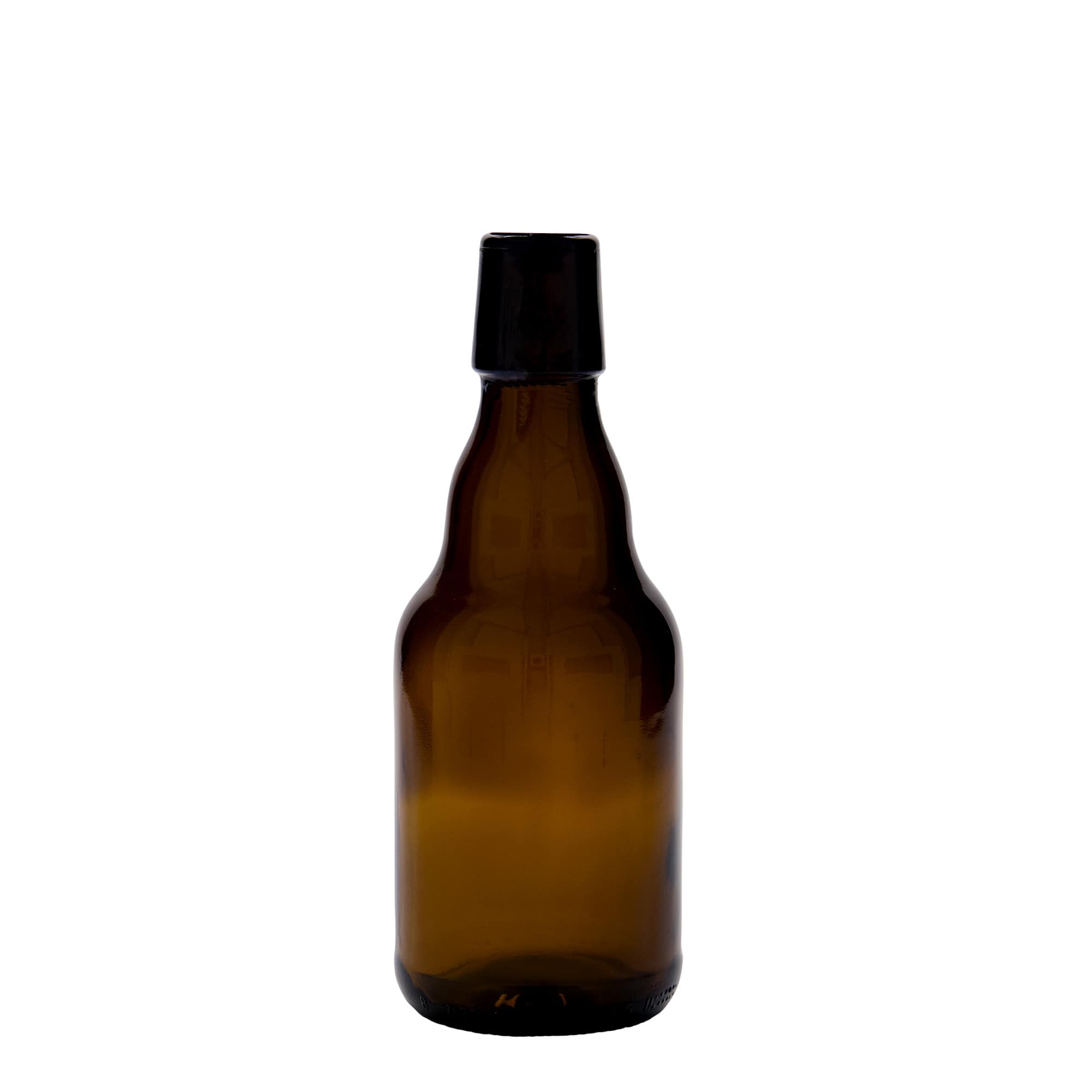 330 ml butelka piwa „Steinie”, szkło, brązowa, otwór: zamknięcie na klamrę