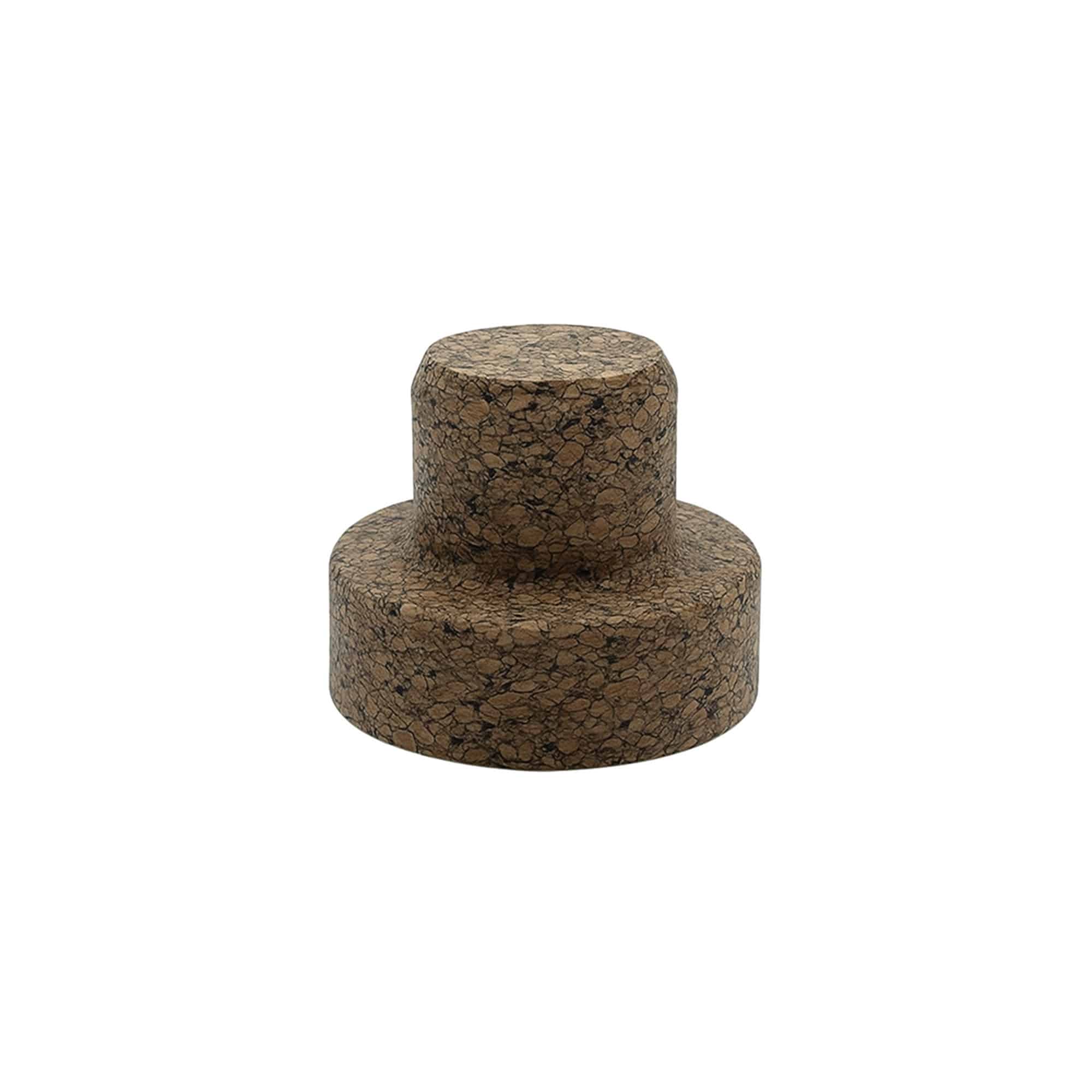 Korek z uchwytem 'Sharp' 22,5 mm, Corkcoal, do wylotu: korek talerzowy