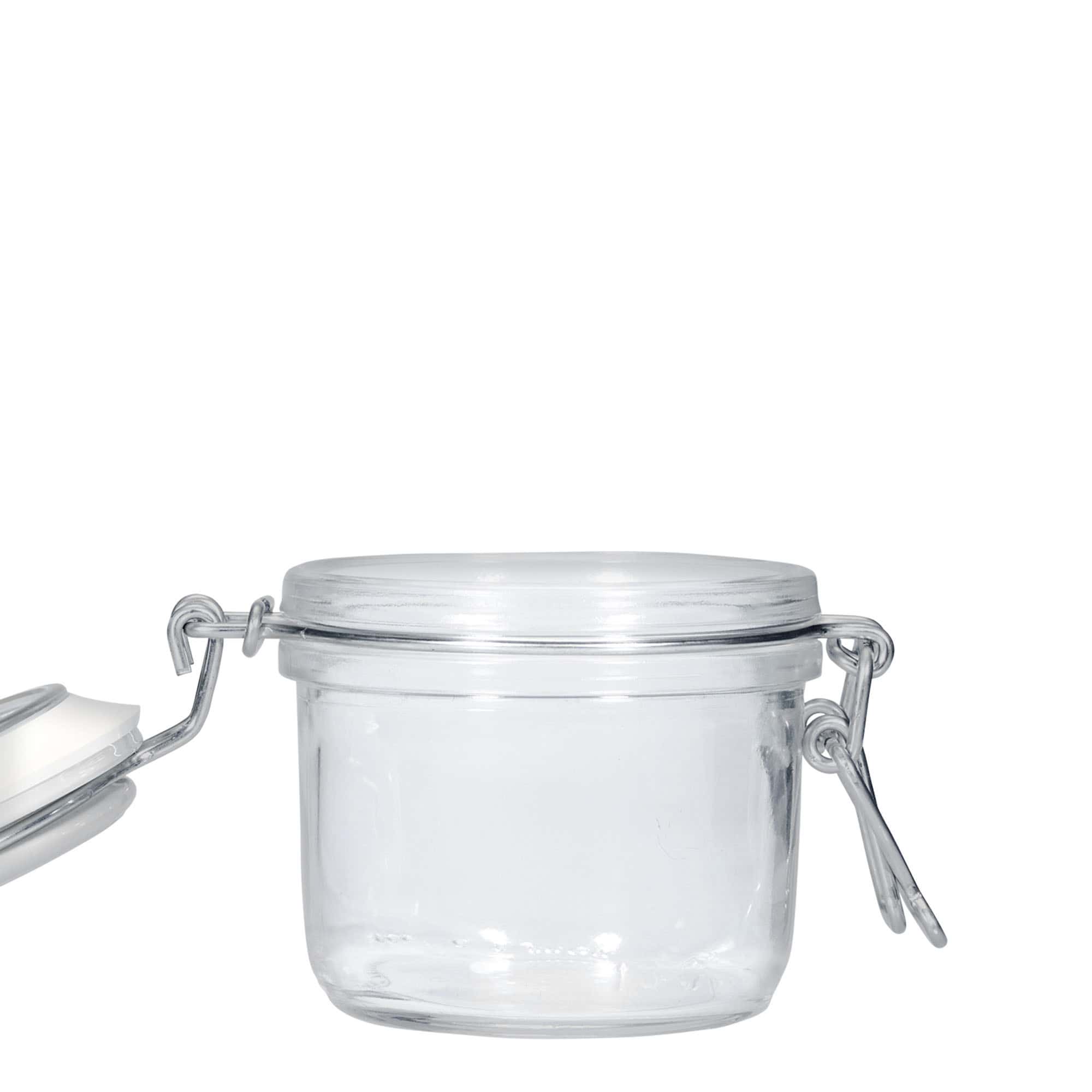 200 ml słoik z zamknięciem pałąkowym 'Fido', kolor niebieski, zamknięcie: Zamknięcie pałąkowe