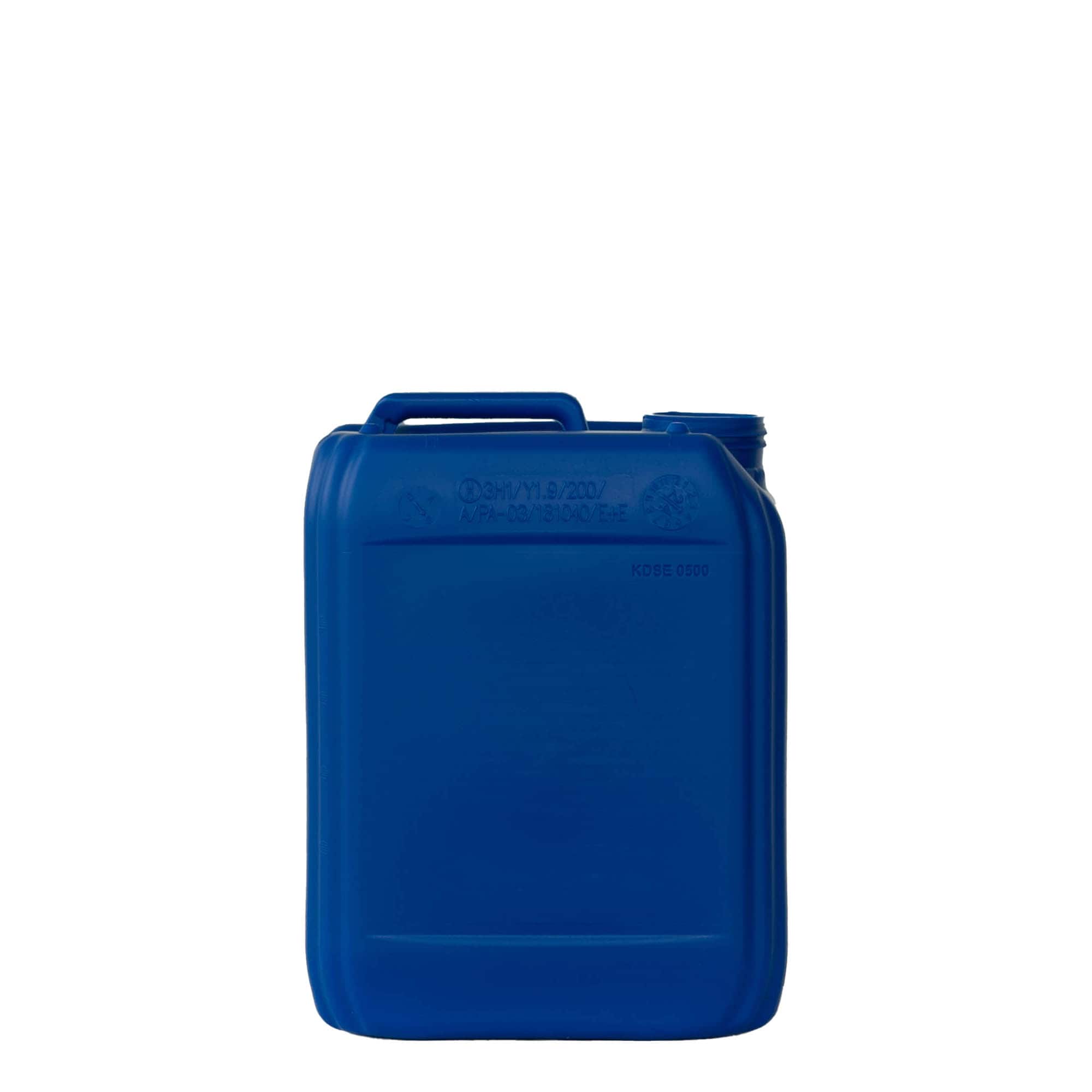 5 l kanister, prostokątny, tworzywo HDPE, niebieski, wylot: ND 55