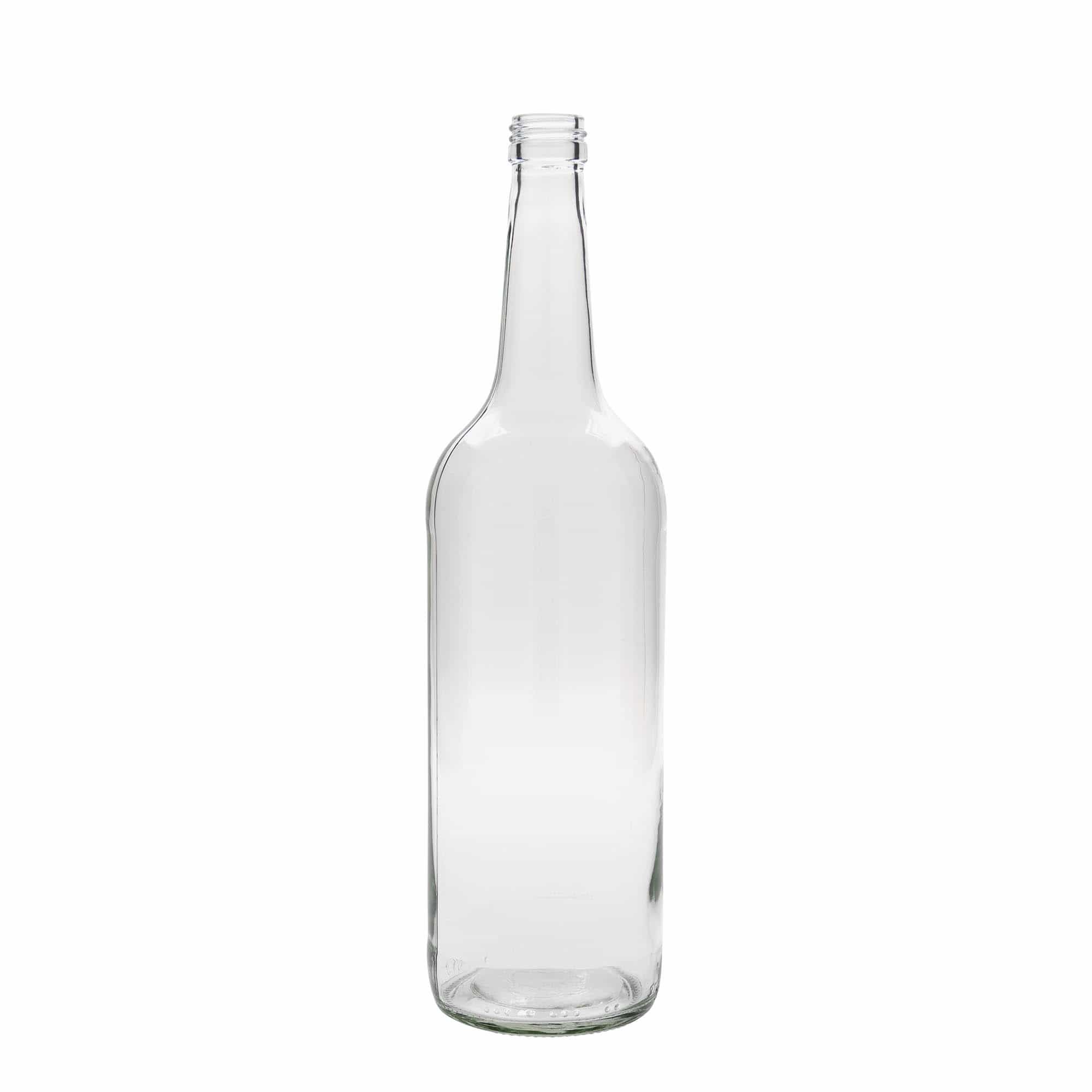 1000 ml butelka szklana z prostą szyjką, zamknięcie: PP 28 1000 ml butelka szklana z prostą szyjką, zamknięcie: PP 28