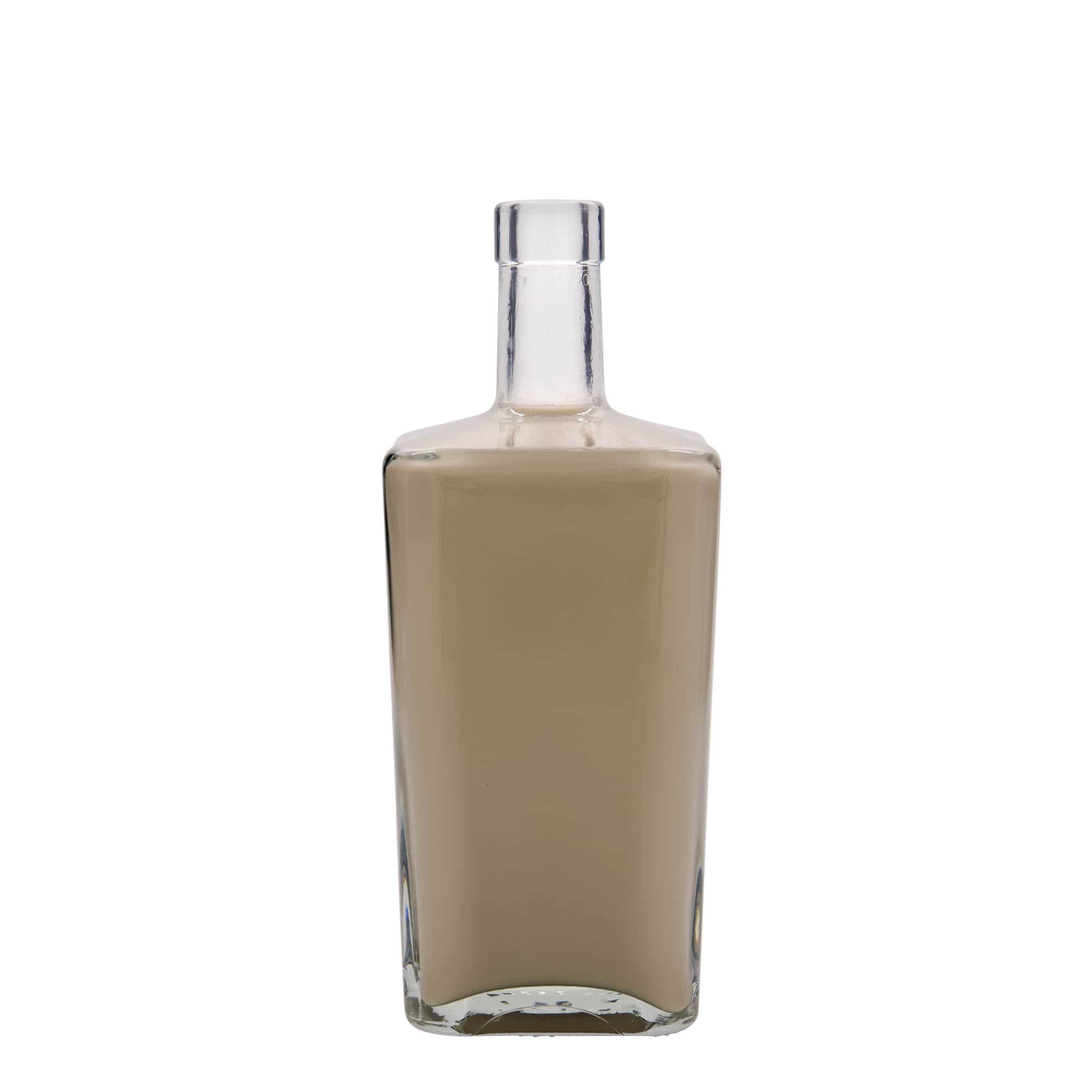 700 ml butelka szklana 'Noel', kwadratowa, zamknięcie: korek