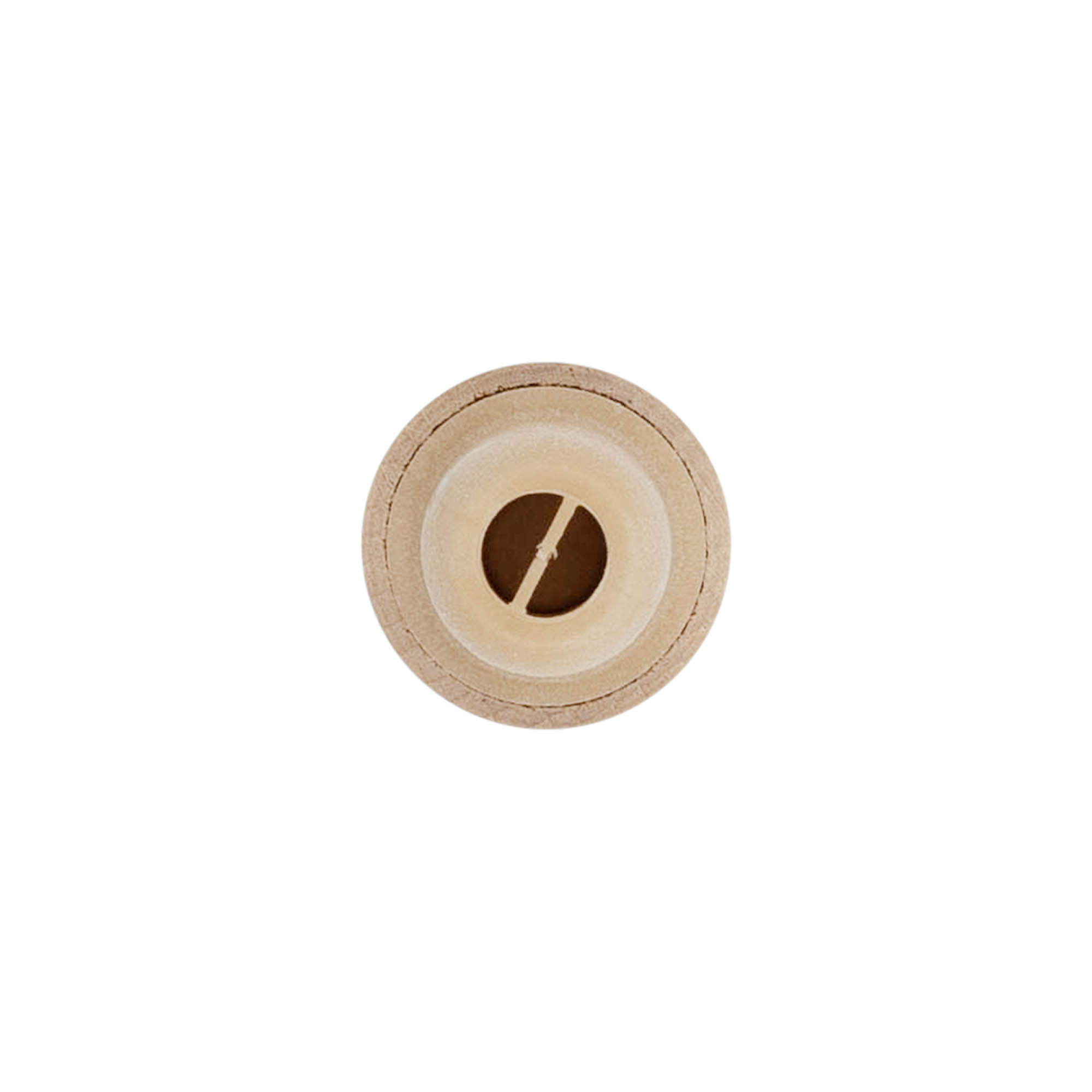 Korek z uchwytem z otworem dozującym 19 mm, drewno/plastik, beżowy, do wylotu: korek Korek z uchwytem z otworem dozującym 19 mm, drewno/plastik, beżowy, do wylotu: korek