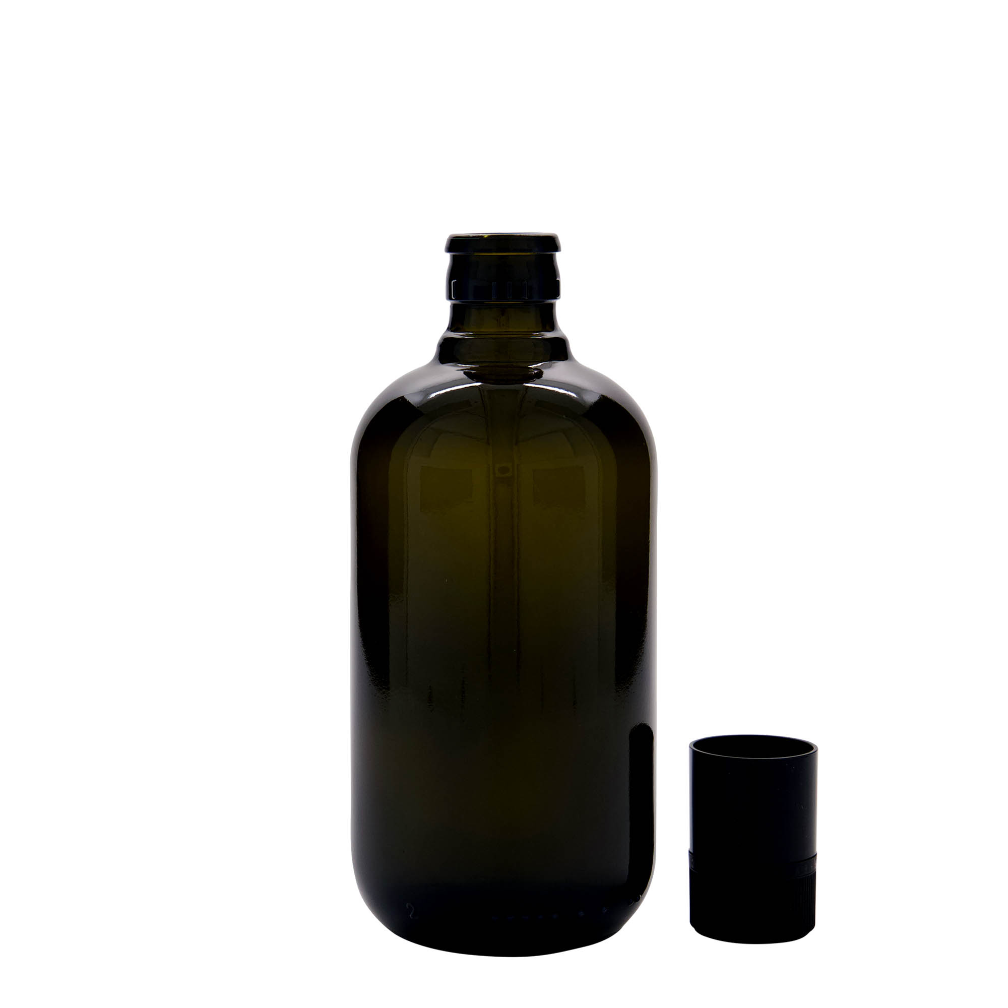 Butelka na ocet/olej 500 ml „Biolio”, szkło antyczne zielone, wylot: DOP