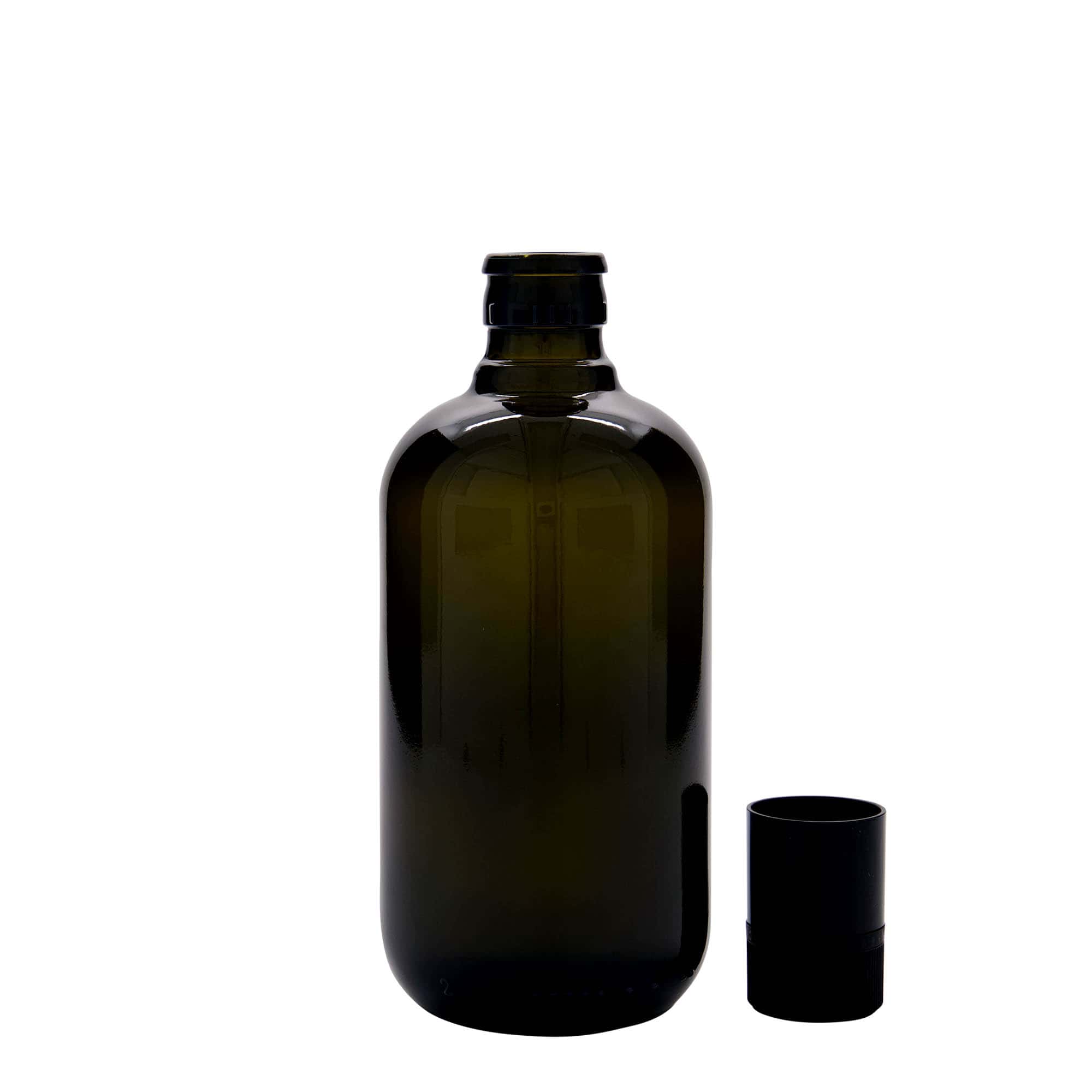 Butelka na ocet/olej 500 ml „Biolio”, szkło antyczne zielone, wylot: DOP
