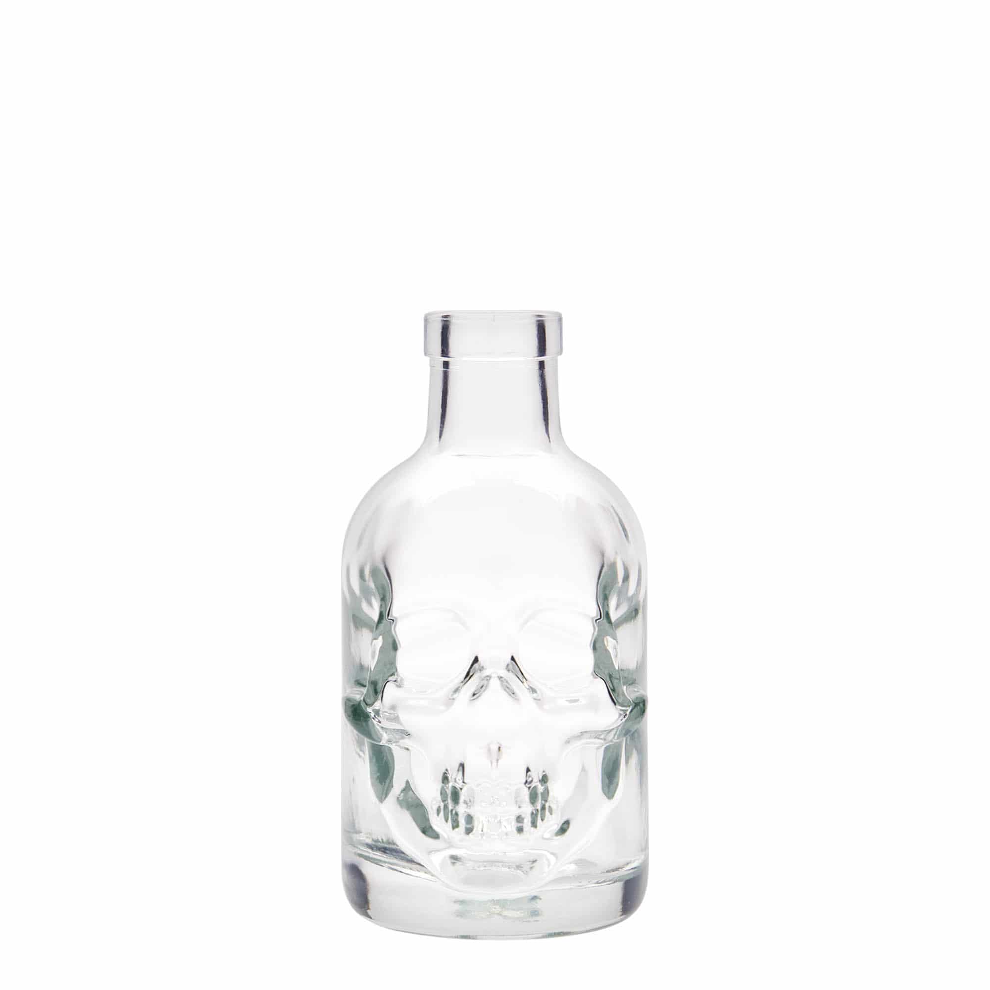 200 ml butelka szklana 'Czaszka', zamknięcie: korek