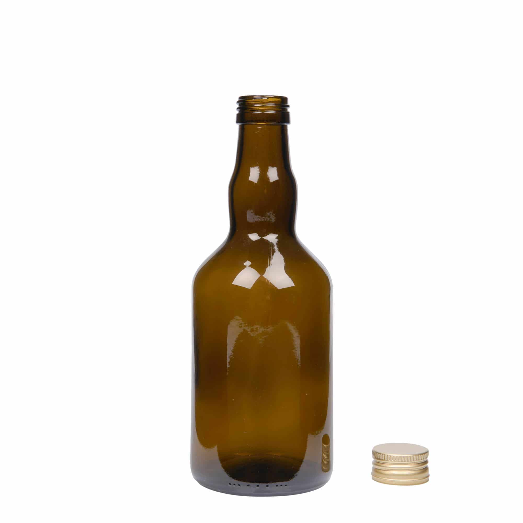500 ml butelka szklana 'Olona', kolor zielony antyczny, zamknięcie: PP 31,5