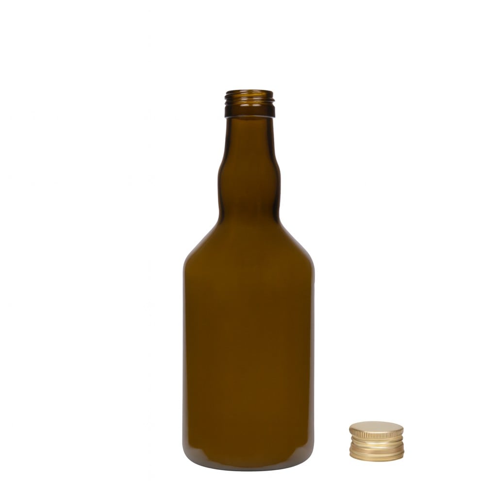 500 ml butelka szklana 'Olona', antyczny zielony, gwint: PP 31,5