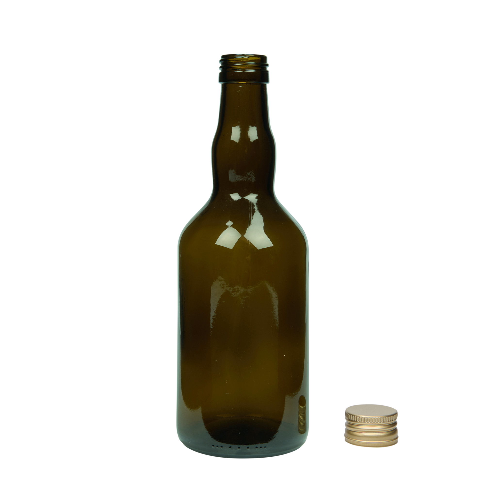 500 ml butelka szklana 'Olona', antyczny zielony, gwint: PP 31,5