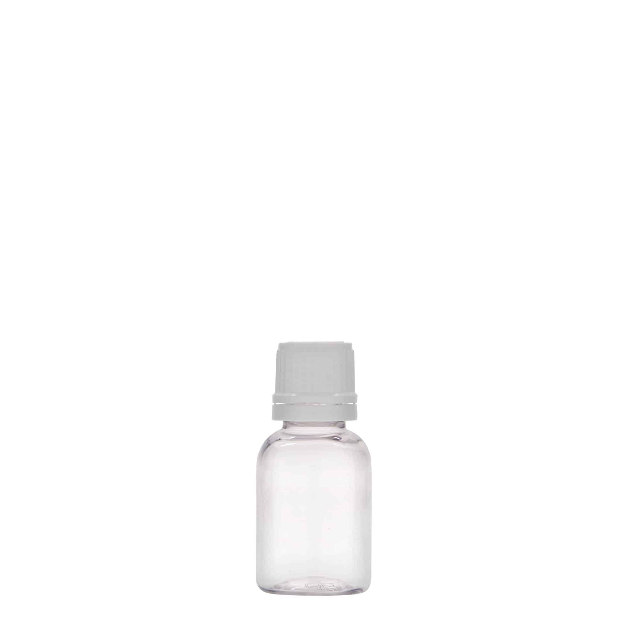 20 ml butelka medyczna PET „Easy Living”, tworzywo sztuczne, gwint: DIN 18