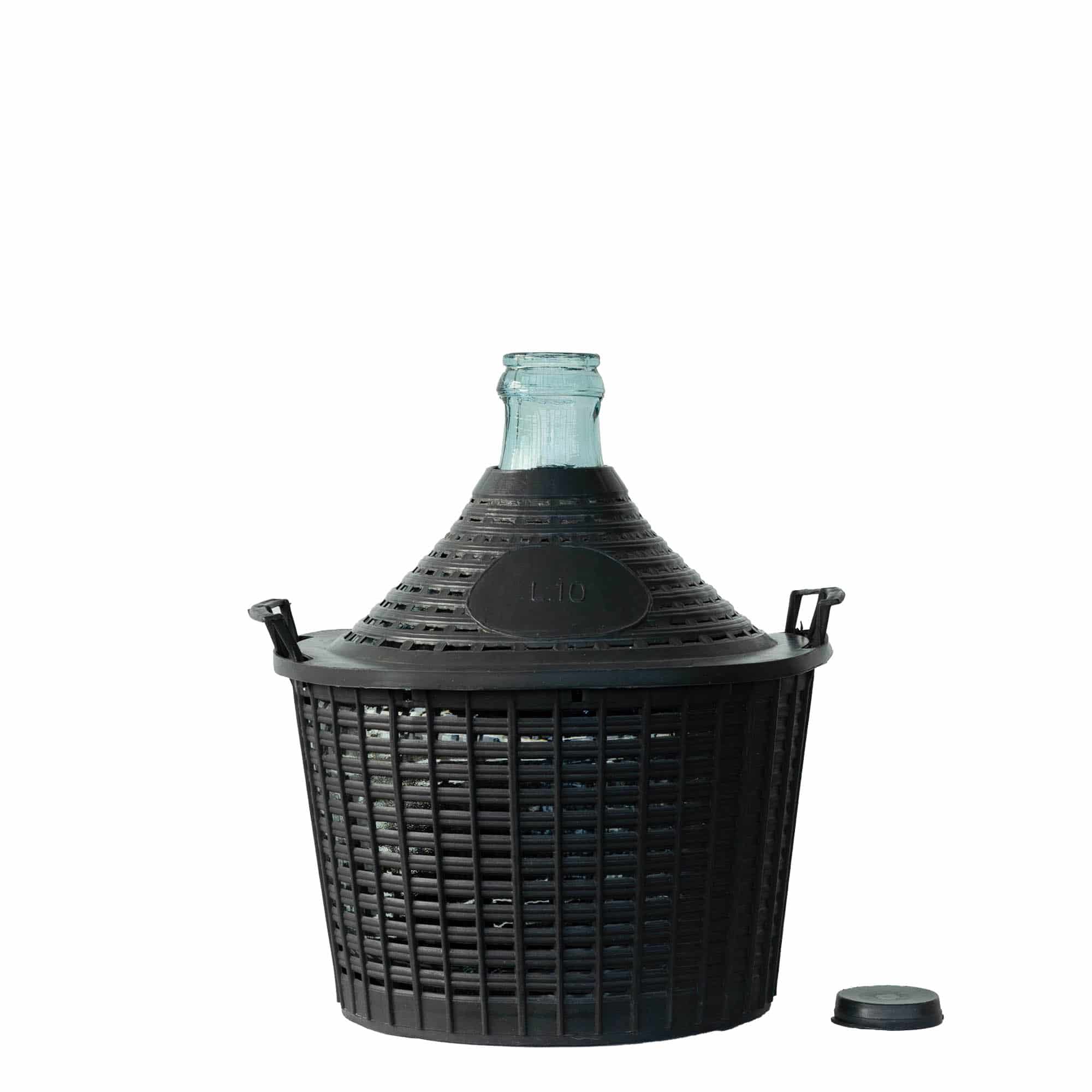 10 l balon na wino wąska szyjka, szkło, zamknięcie: wieczko