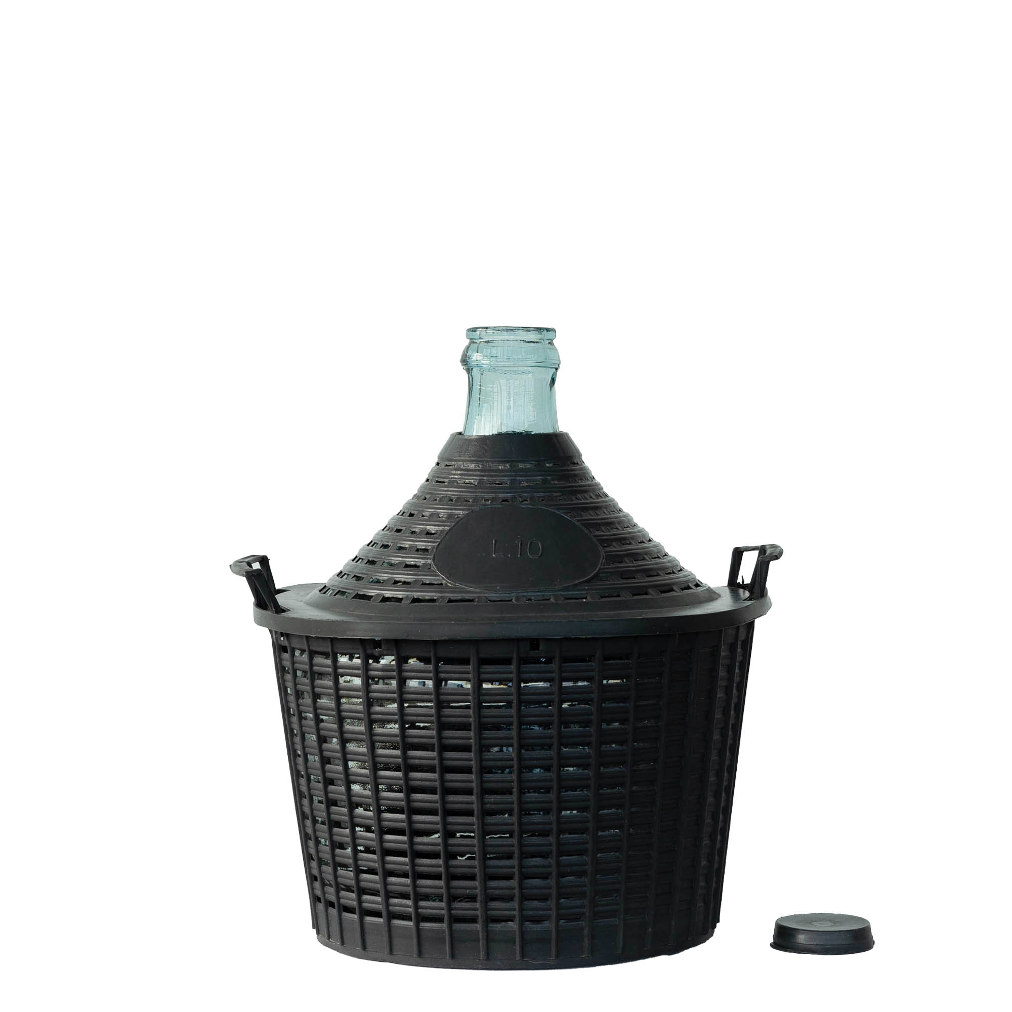 10 l butla balonowa z wąską szyjką, szkło, otwór: nakładana pokrywka 10 l butla balonowa z wąską szyjką, szkło, otwór: nakładana pokrywka