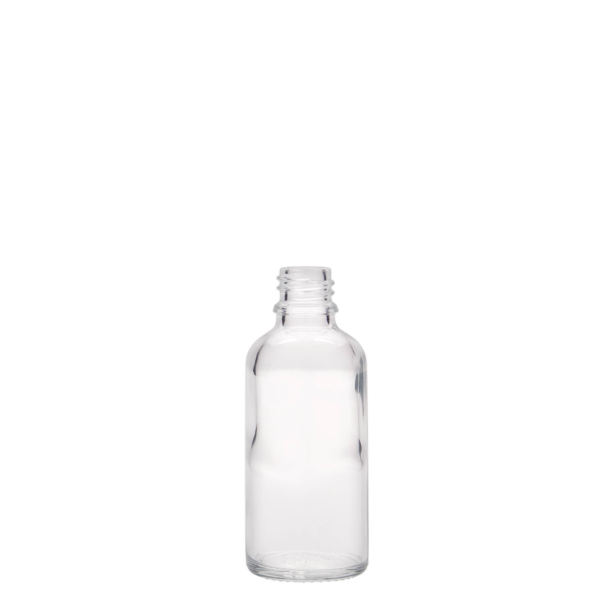 50 ml butelka medyczna, szkło, szyjka: DIN 18