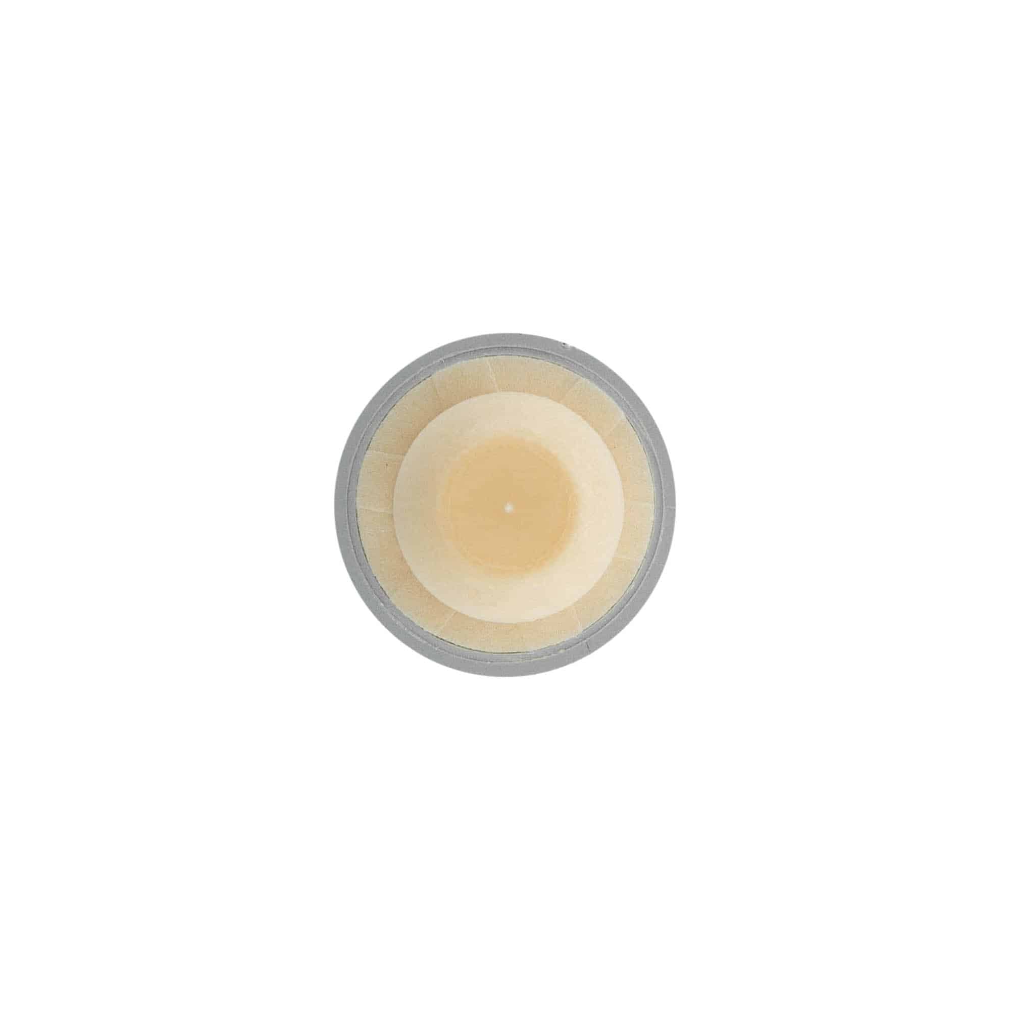 Korek z uchwytem 19 mm, tworzywo sztuczne, srebrny, do otworu: korek