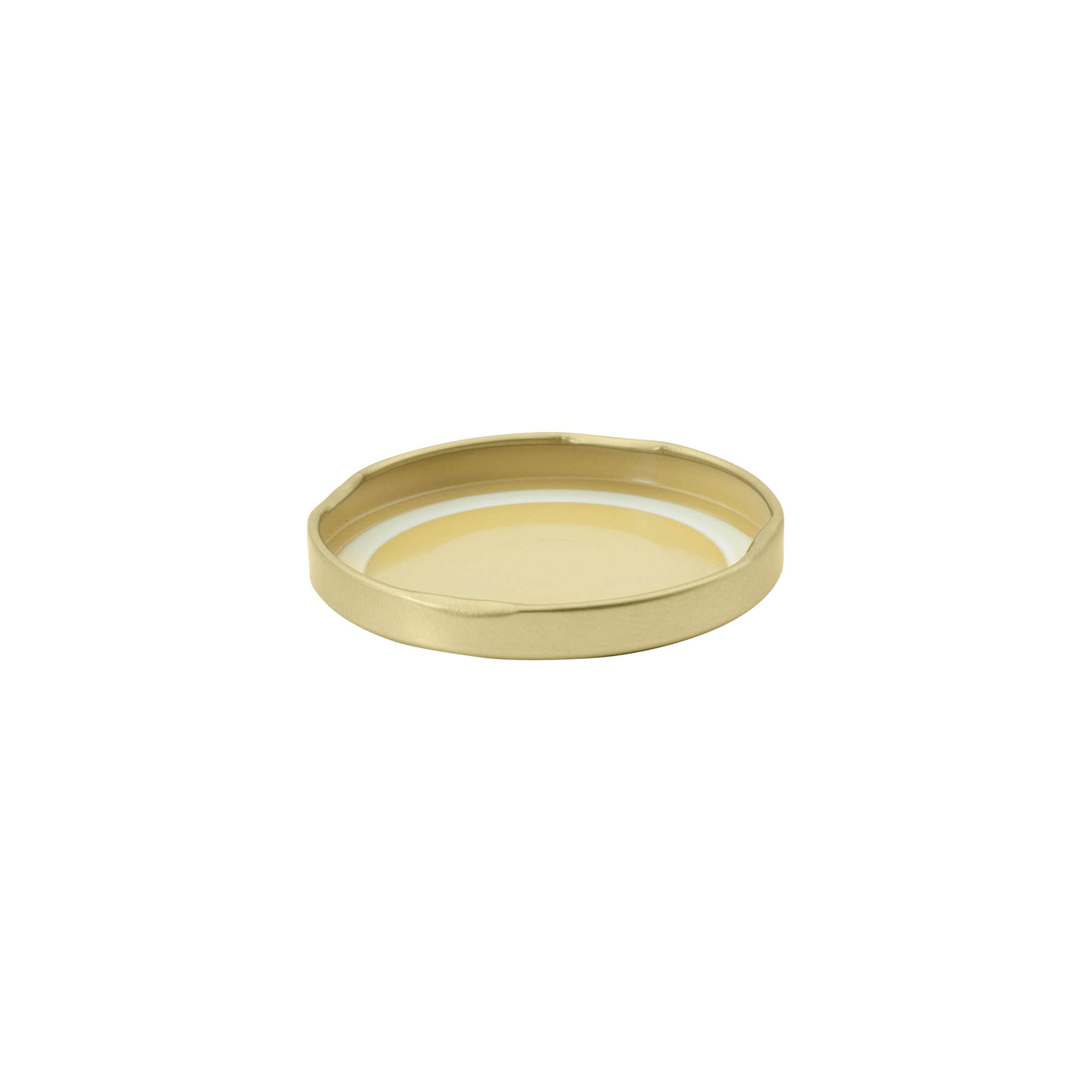 Zakrywka Twist-Off, blacha biała, złota, do szyjki: TO 66 Zakrywka Twist-Off, blacha biała, złota, do szyjki: TO 66