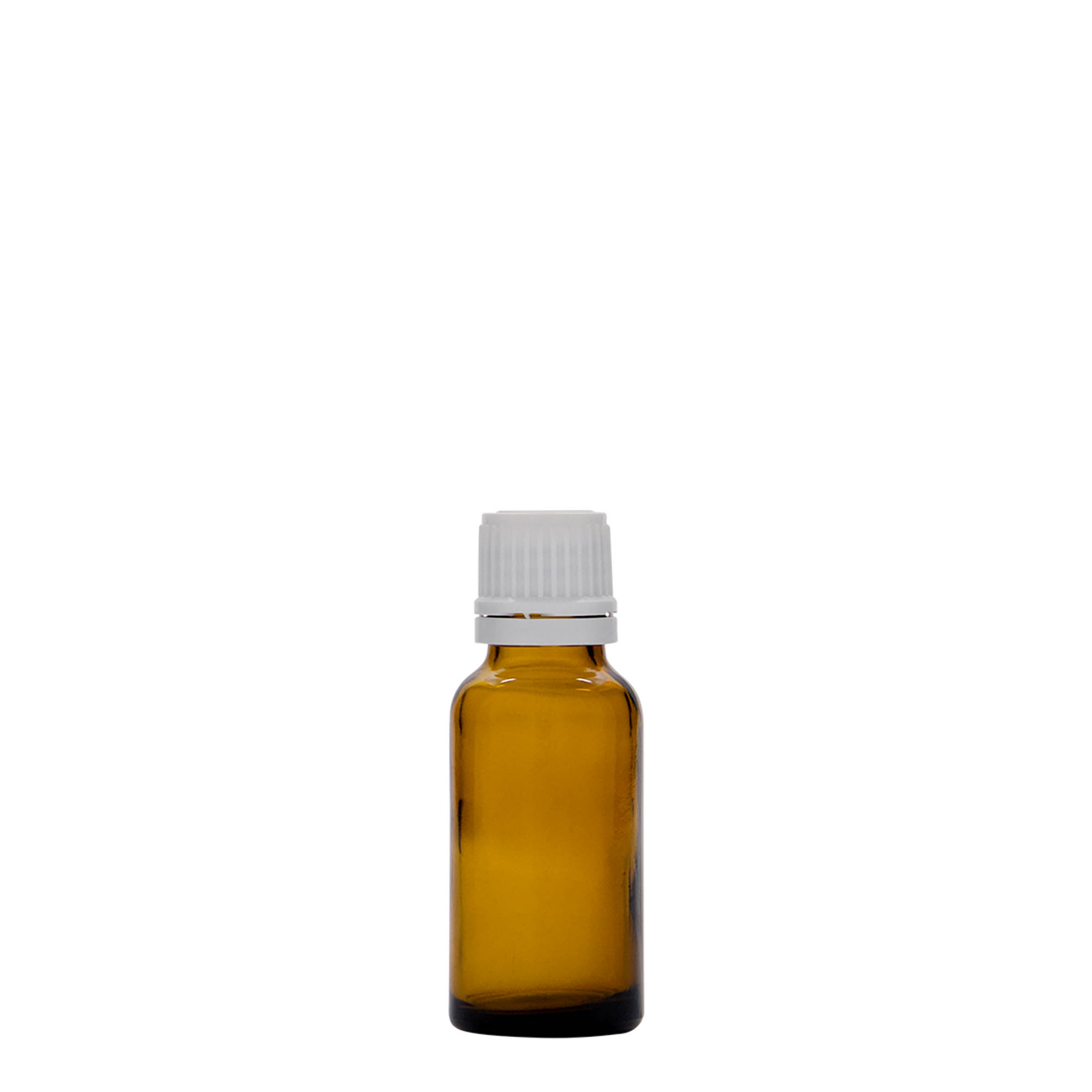 20 ml butelka medyczna, szkło brązowe, szyjka: DIN 18