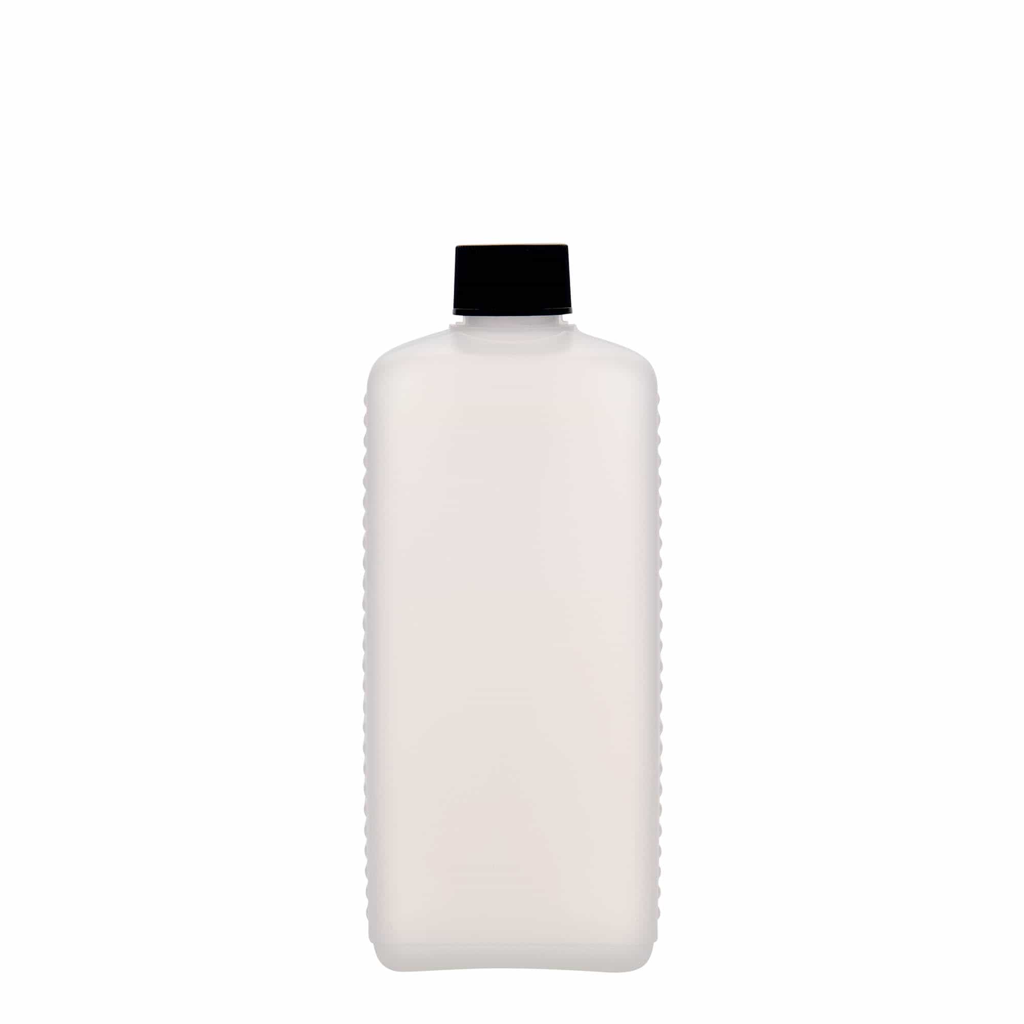 500 ml kanister, prostokątny, plastik HDPE, naturalny, wylot: DIN 25 EPE