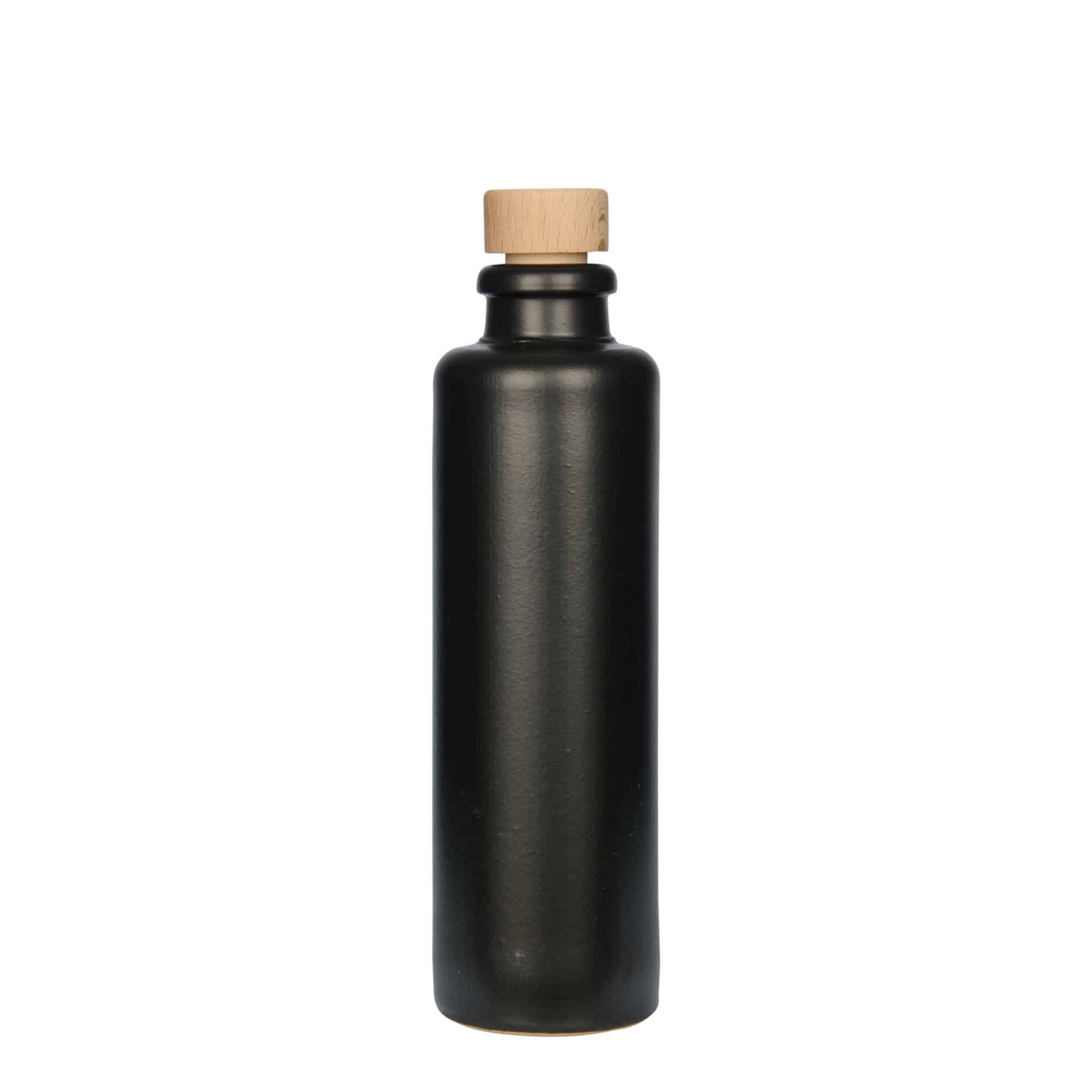 200 ml dzbanek do toniku, kamionka, czarny, wylot: korek