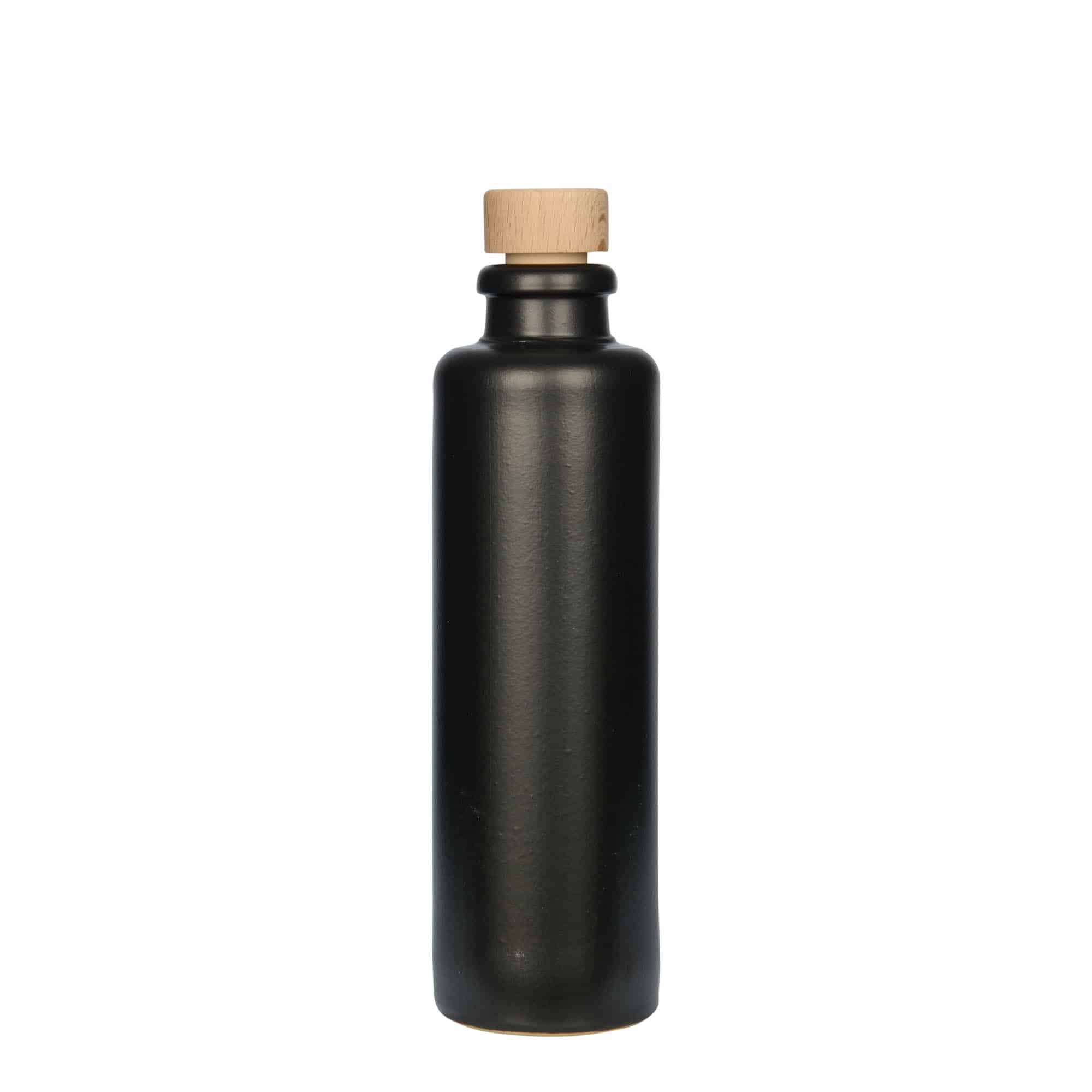 200 ml dzbanek do toniku, kamionka, czarny, wylot: korek