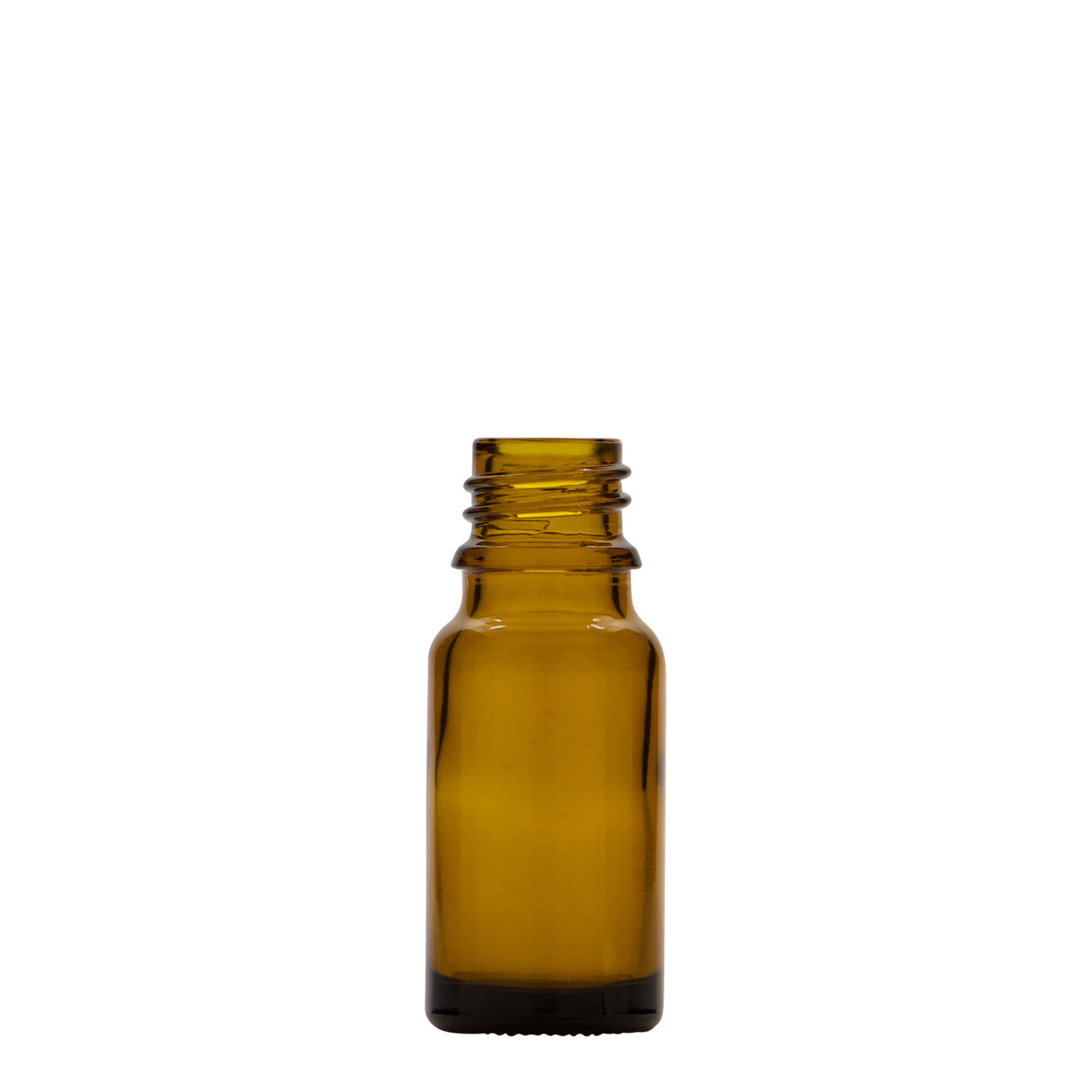 10 ml butelka medyczna z pompką do lotionu, szkło, brązowa, szyjka: DIN 18